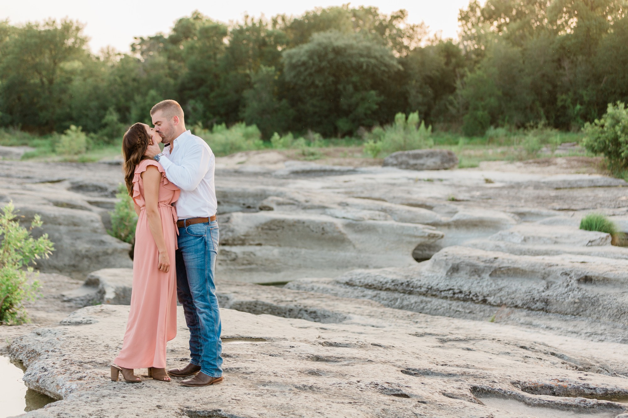 mckinney falls state park austin texas engagement photo