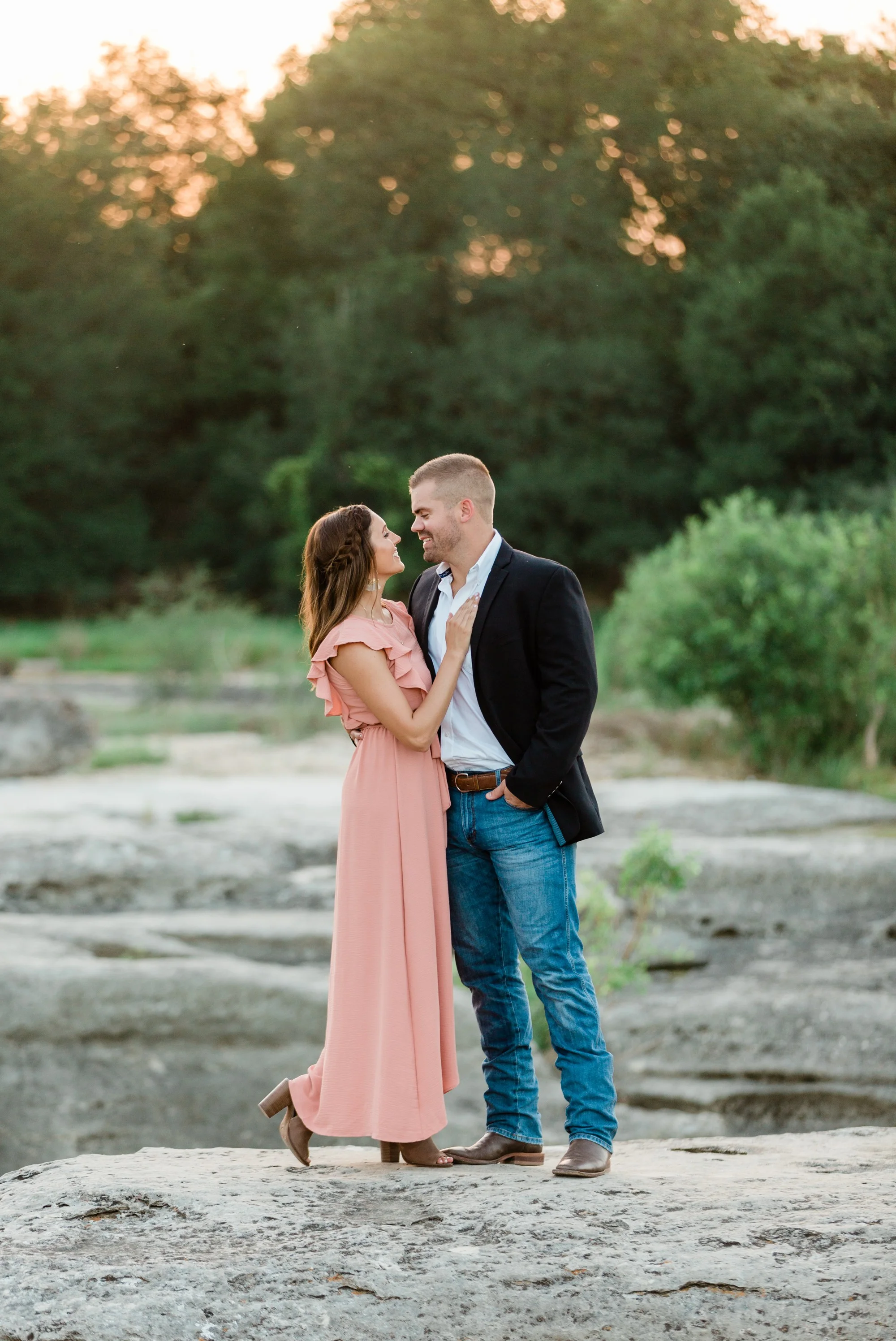 mckinney falls state park austin texas engagement photo