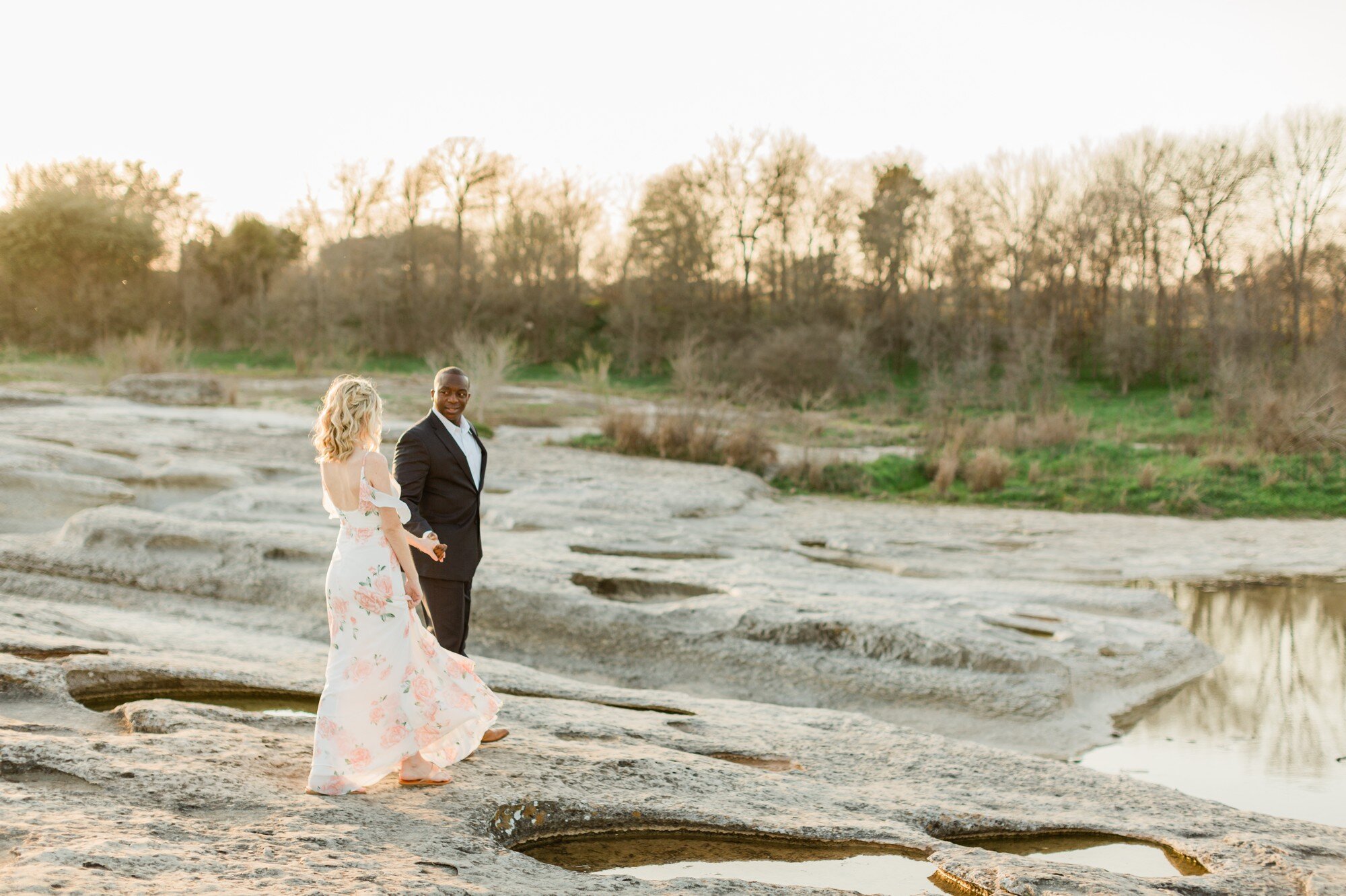 mckinney falls state park engagement photo austin texas, luxury wedding photographer