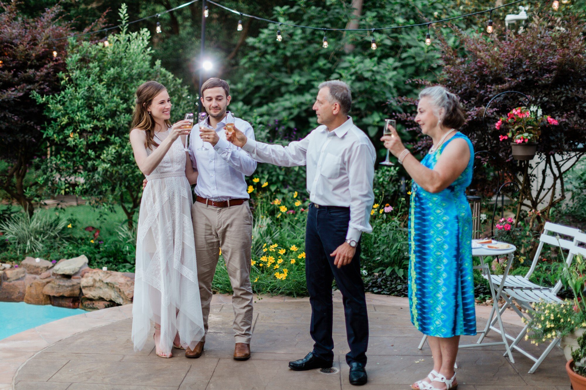  A classy dusty blue spring wedding at St. Theresa's Catholic Church by light and airy Austin wedding photographer Dreamy Elk Photography and Design. Harper Events, Stella York lace wedding dress, Whittington Bridal, Birdy Grey, Pink Palette Artists,