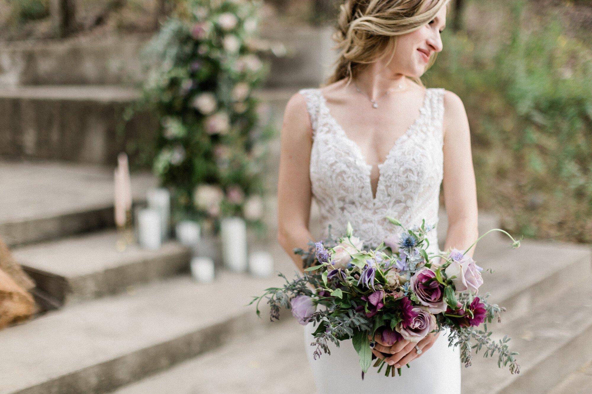 blue and purple styled shoot, austin wedding photographer