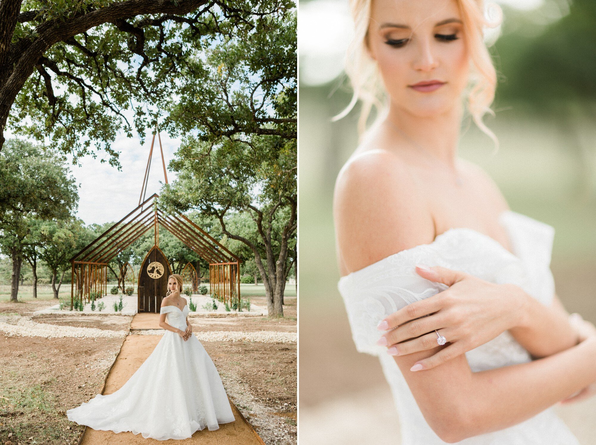  styled wedding photo shoot at Legacy Ranch, Fredericksburg, Texas, luxury light and airy Austin wedding photographer Dreamy Elk Photography and Design, Fiancee Bridal Boutique Boerne, Sunny Hair and Makeup, Form to Feeling, open air steel framework 