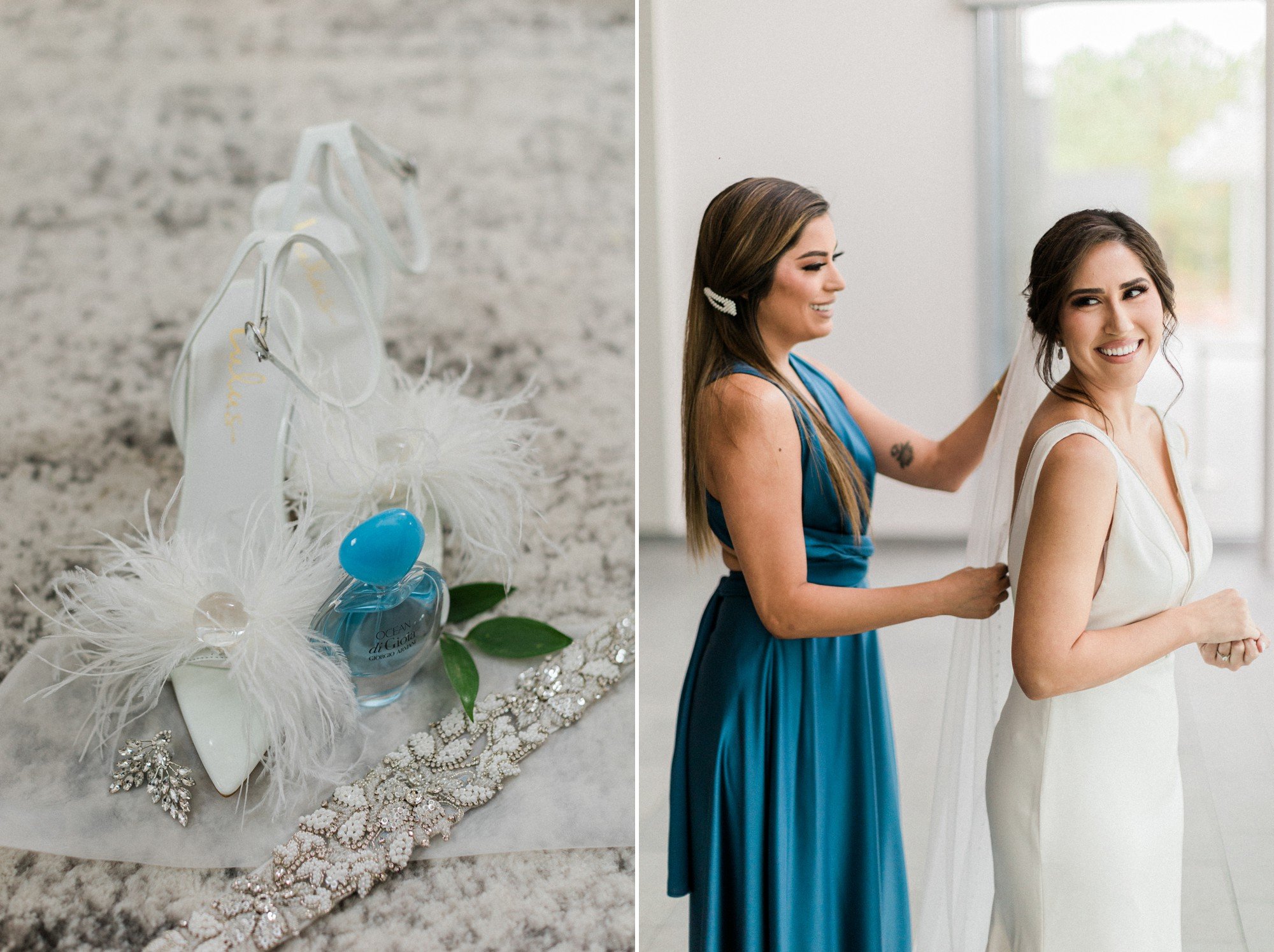 wedding shoes with feathers