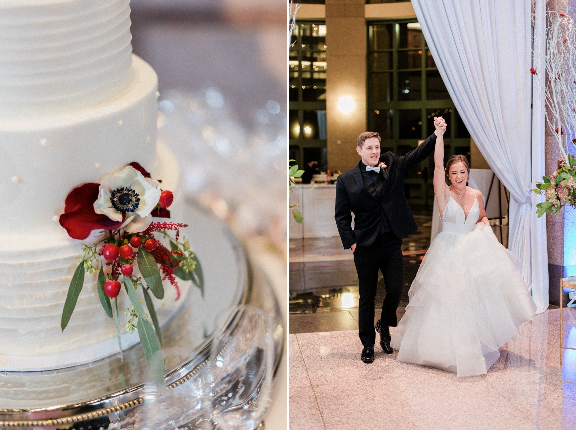 bride and groom reception entrance