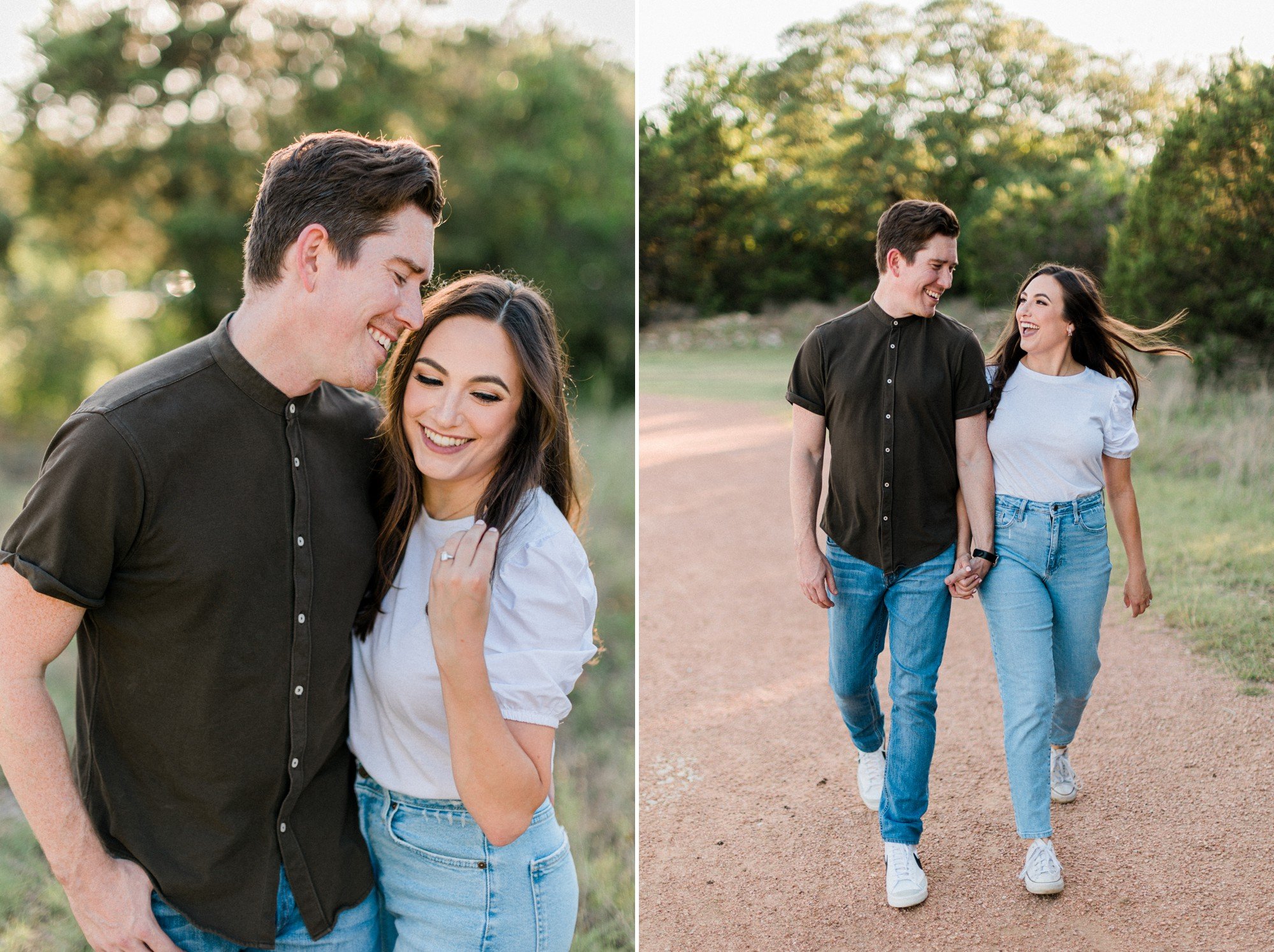 casual engagement photo