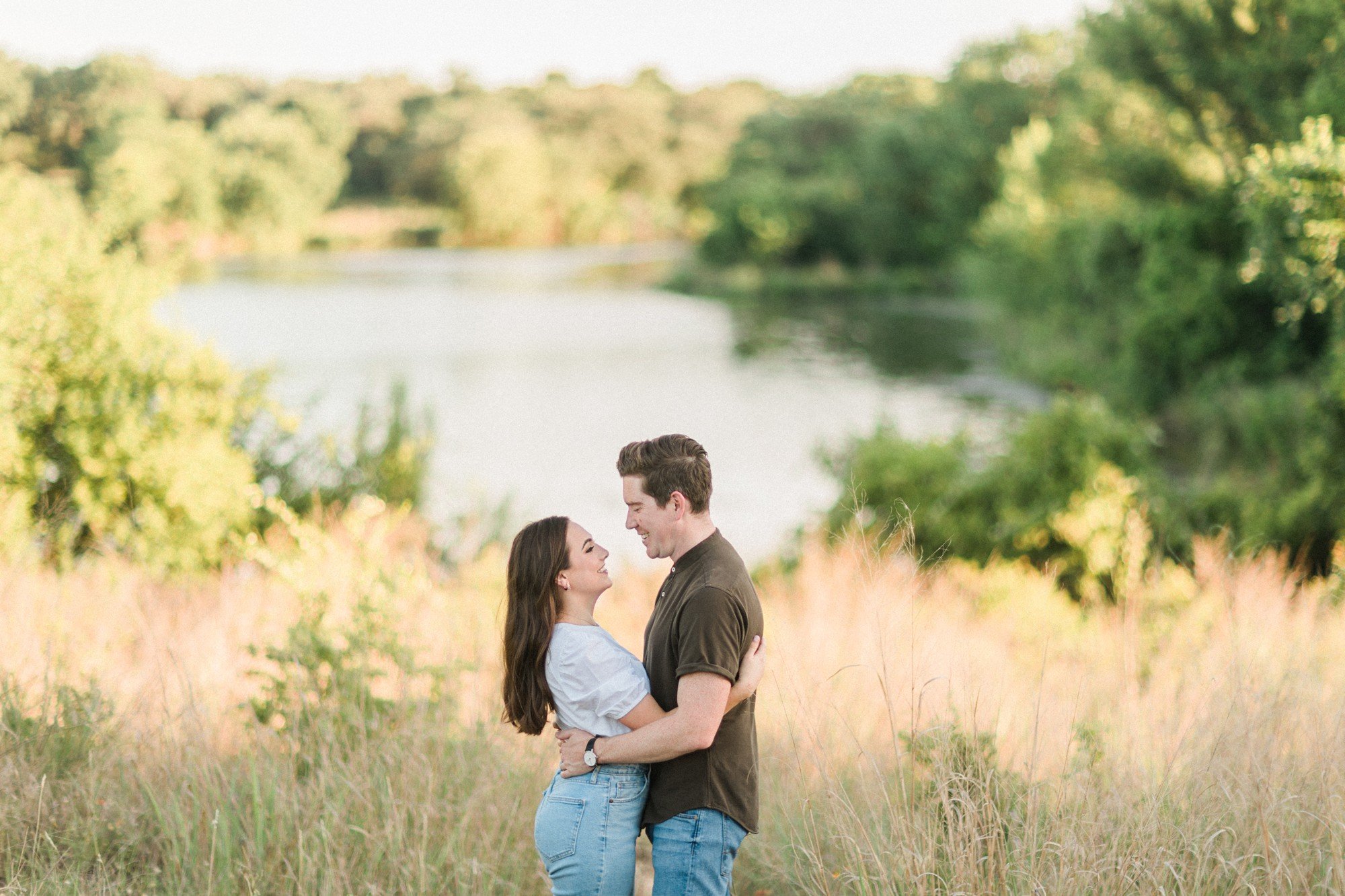 engagement photo by the lake