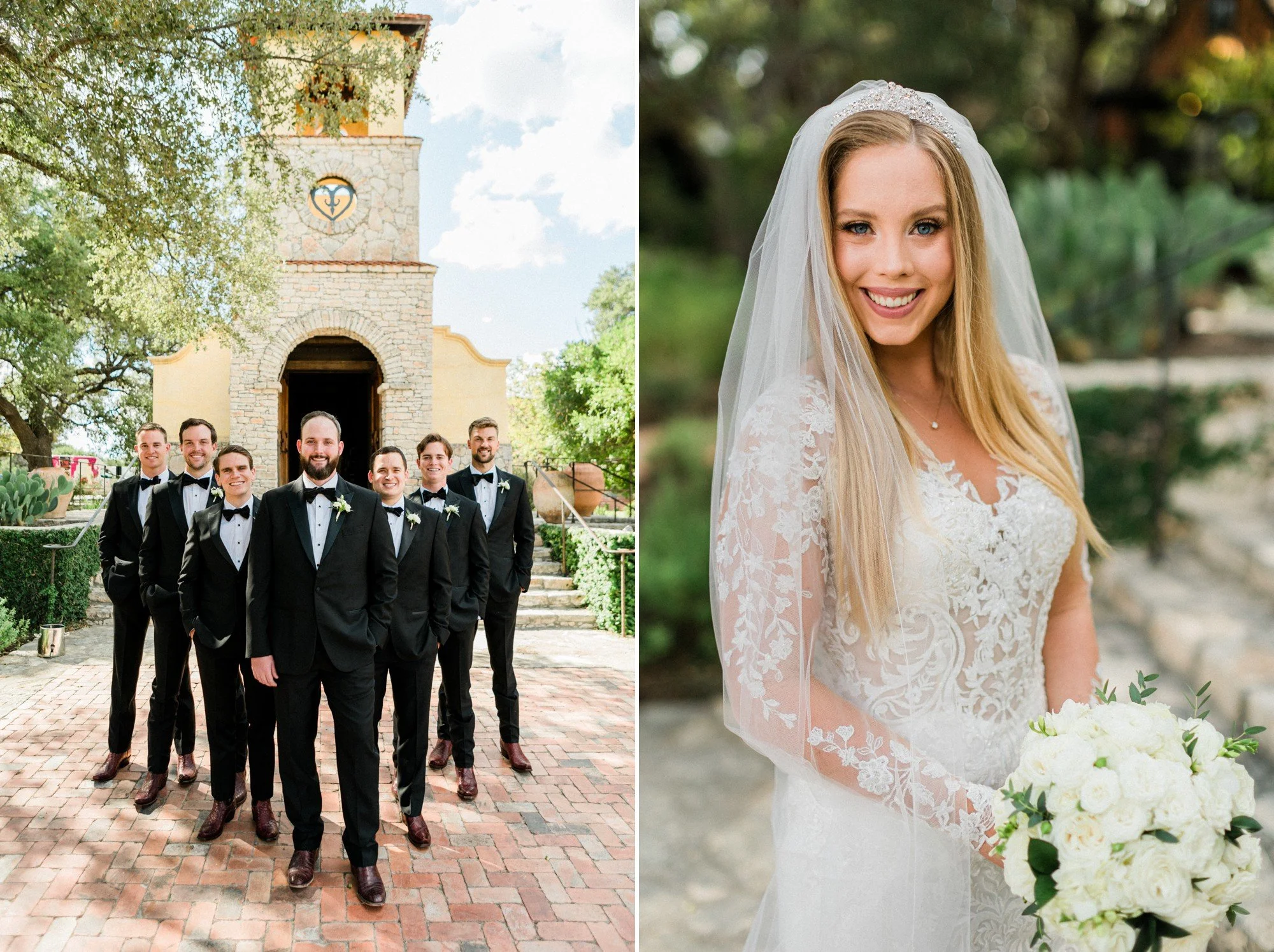 bride wearing her hair down with long veil