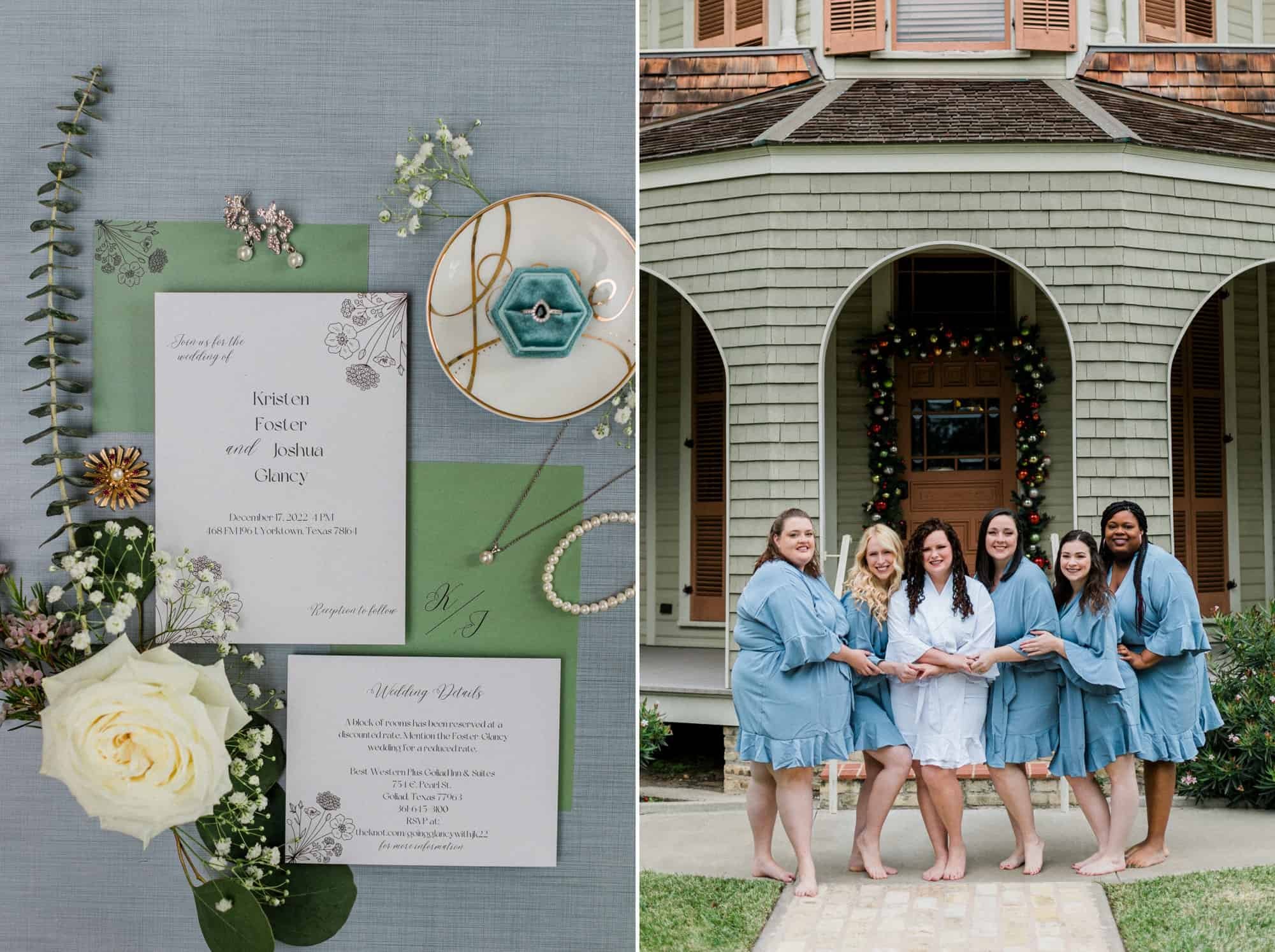 green and blue wedding trends