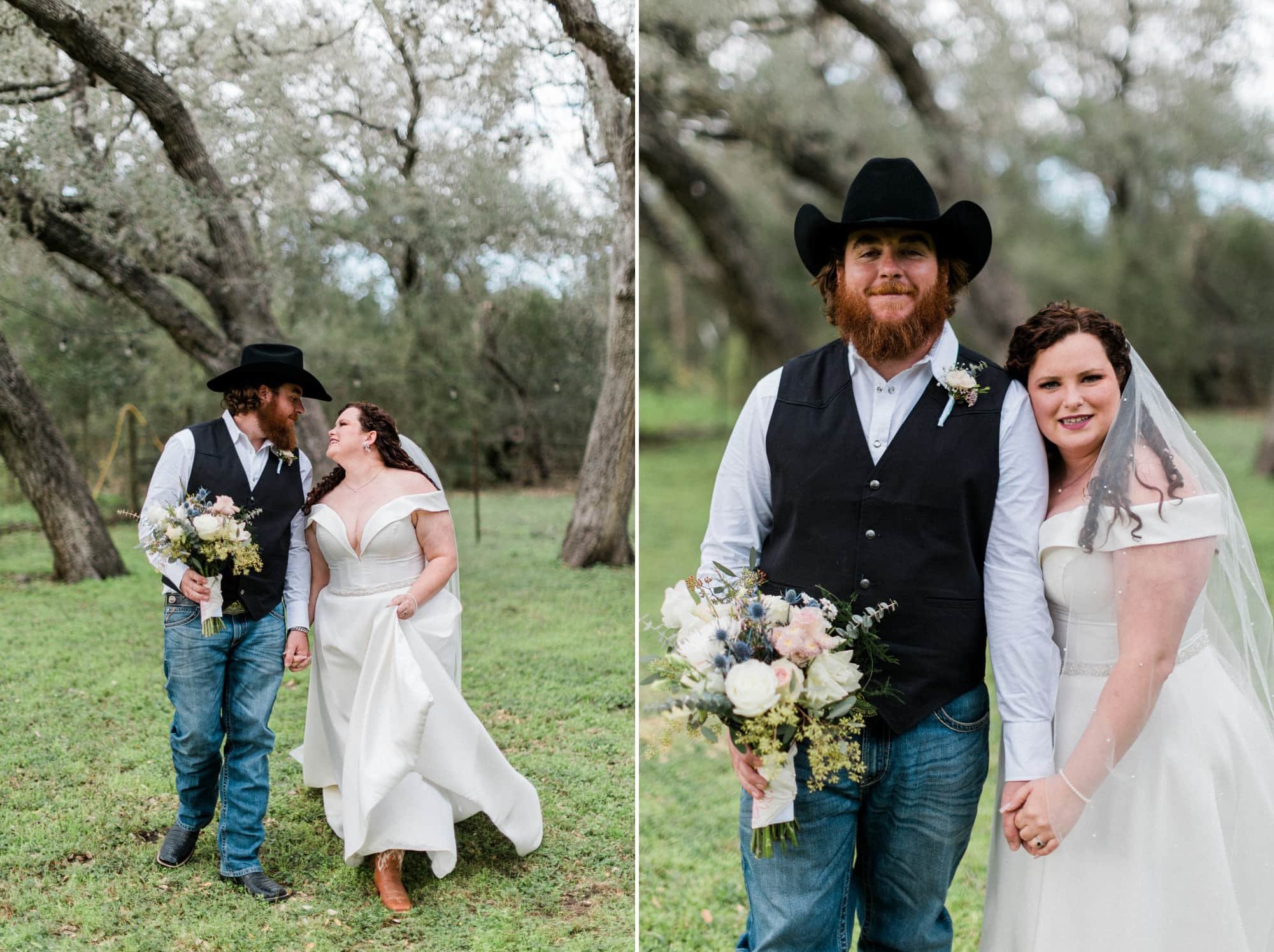 Texas country wedding in December