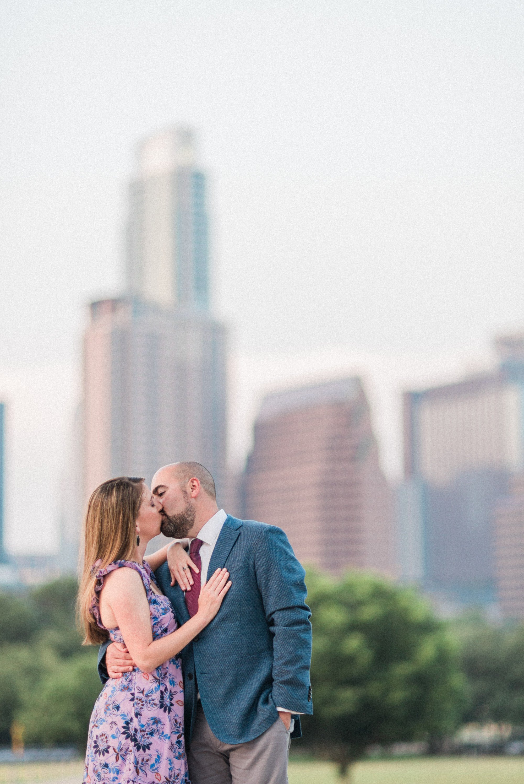 austin skyline engagement photo