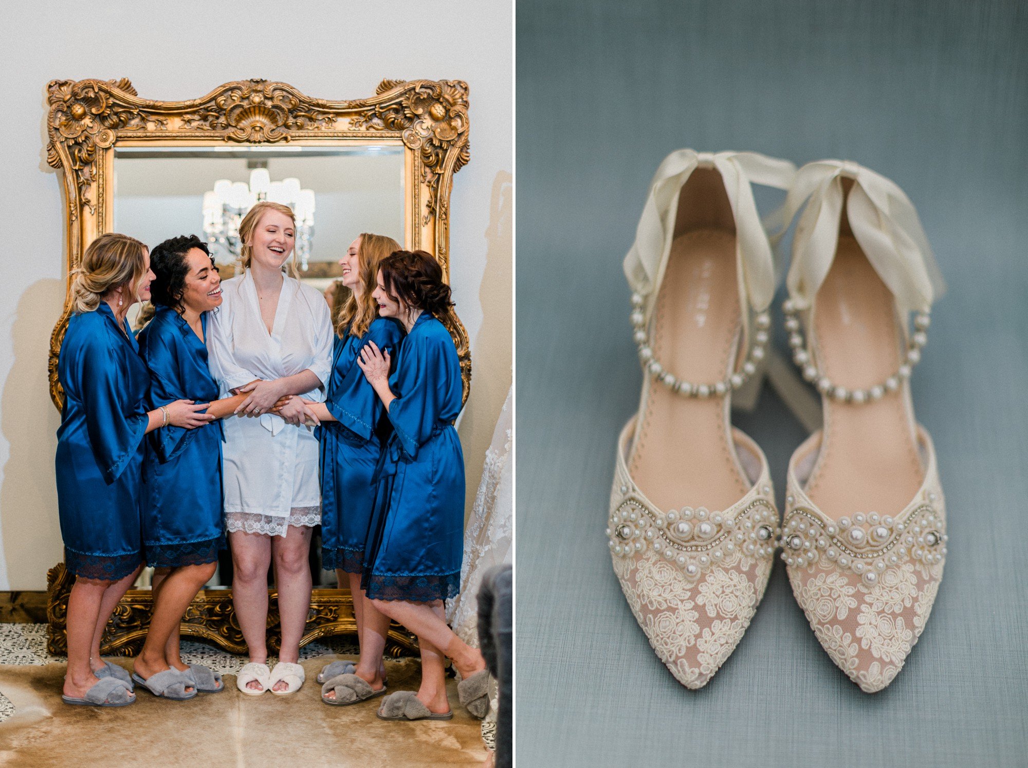lace and pearl wedding shoes