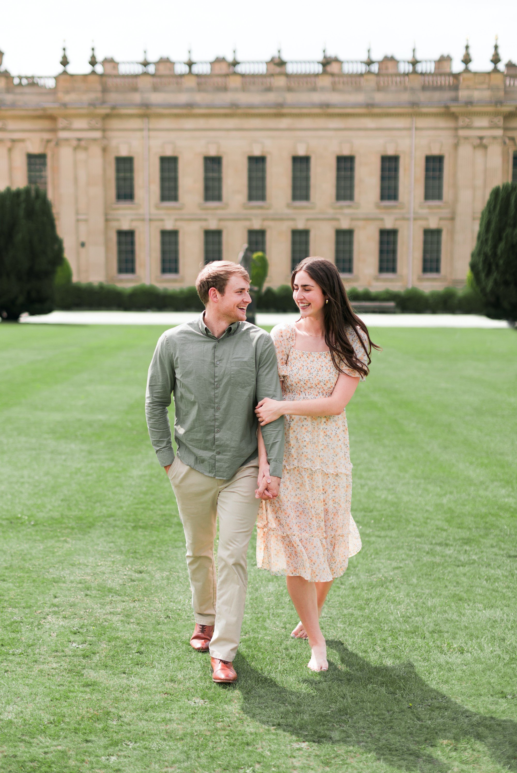 chatsworth house engagement photo