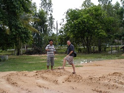 Land beginning to be filled – looking to the main highway to Battambang. Highway No 5.