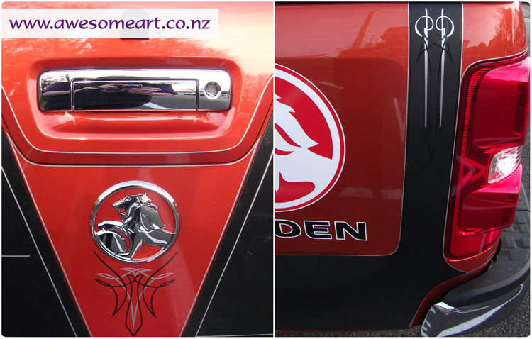 Holden Back and Side Pinstriping