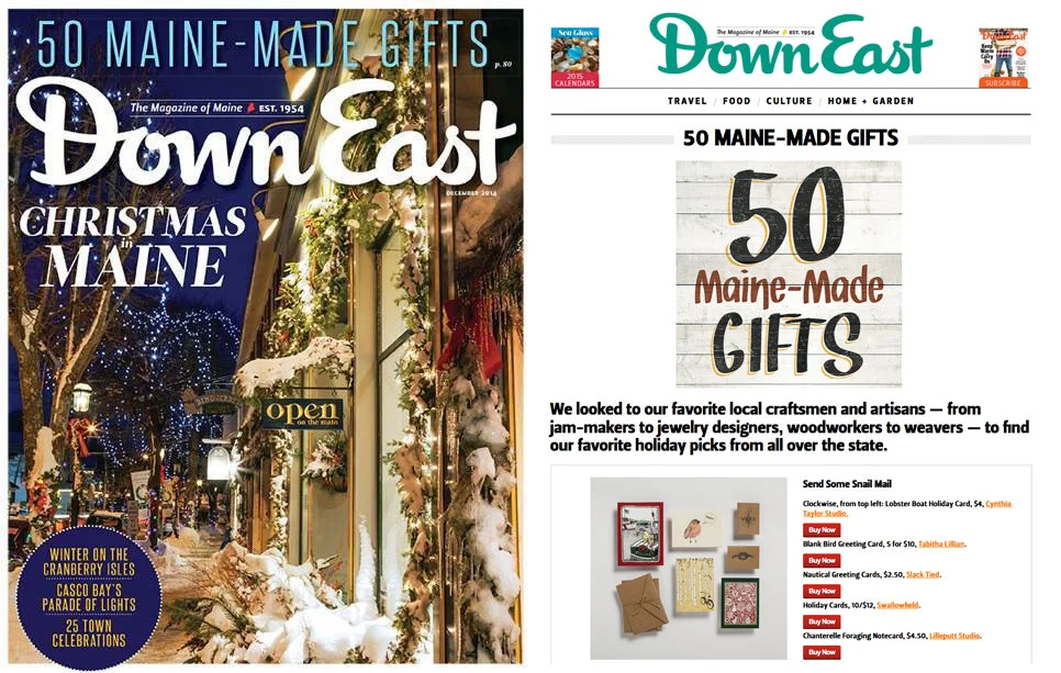 DownEast Magazine, December 2014 Issue View full Gift Guide at Downeast.com