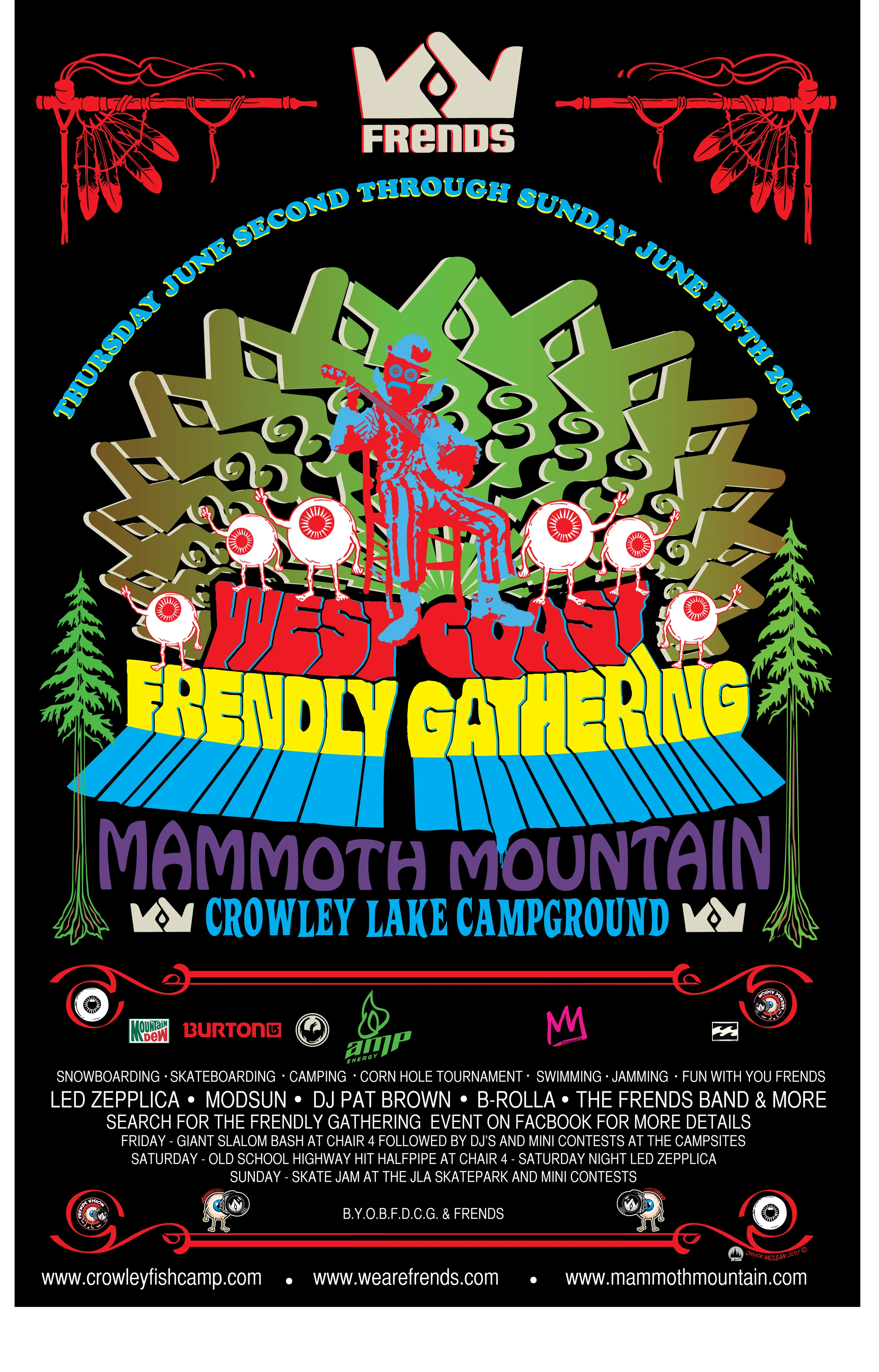 2011 West Coast Frendly Gathering Poster Artist: Chuck McLean