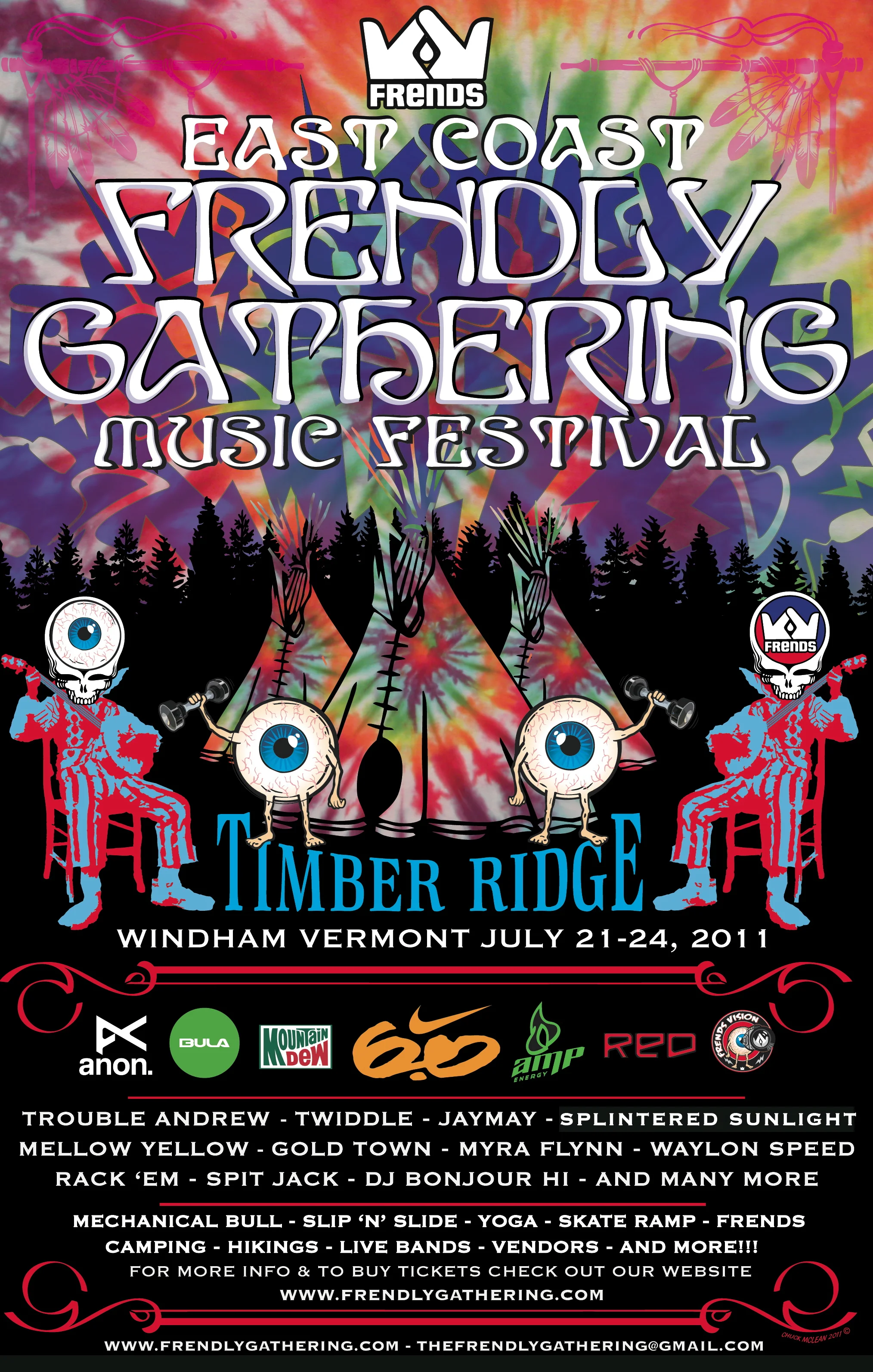 2011 East Coast Frendly Gathering Poster Artist: Chuck McLean