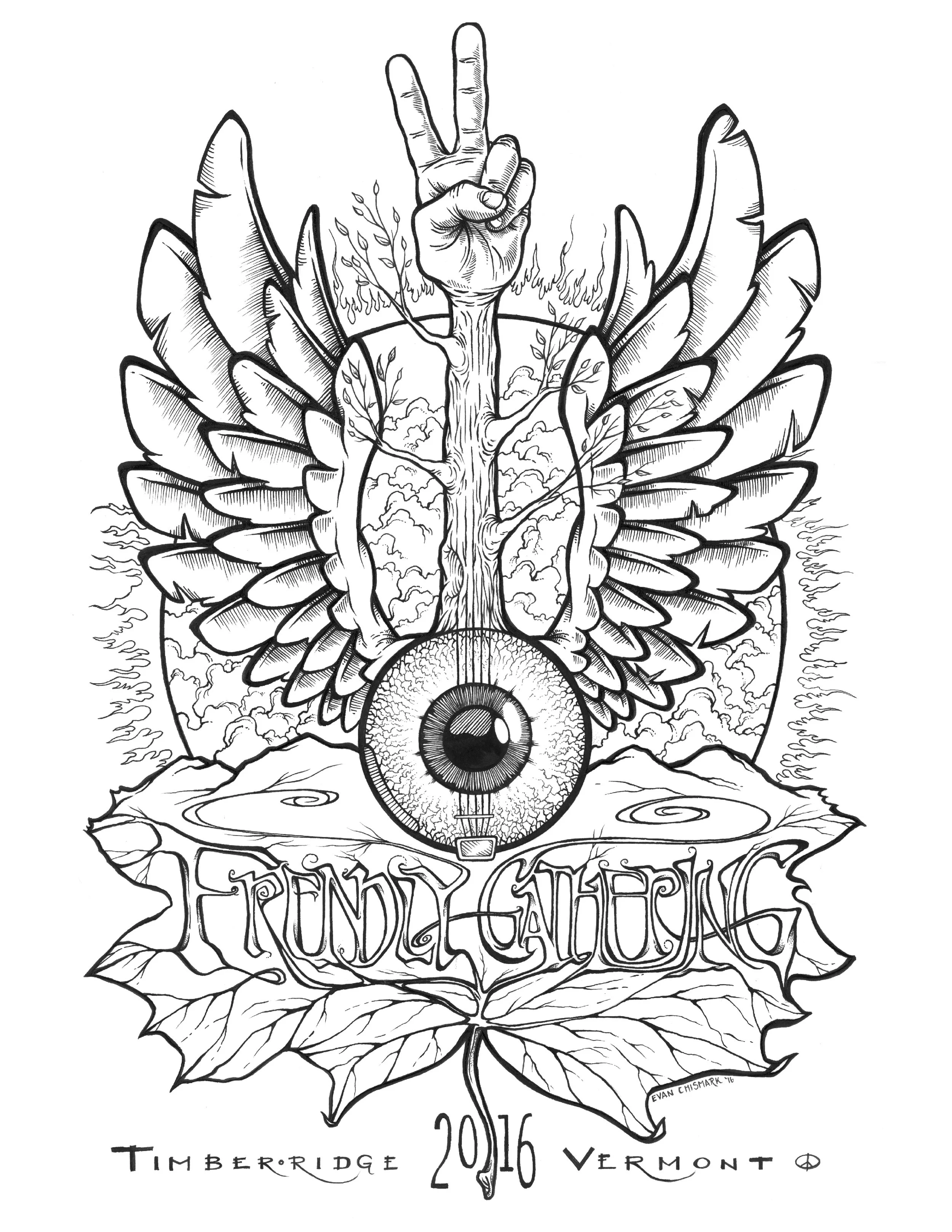 2016 Frendly Gathering Poster Artist: Evan Chismark