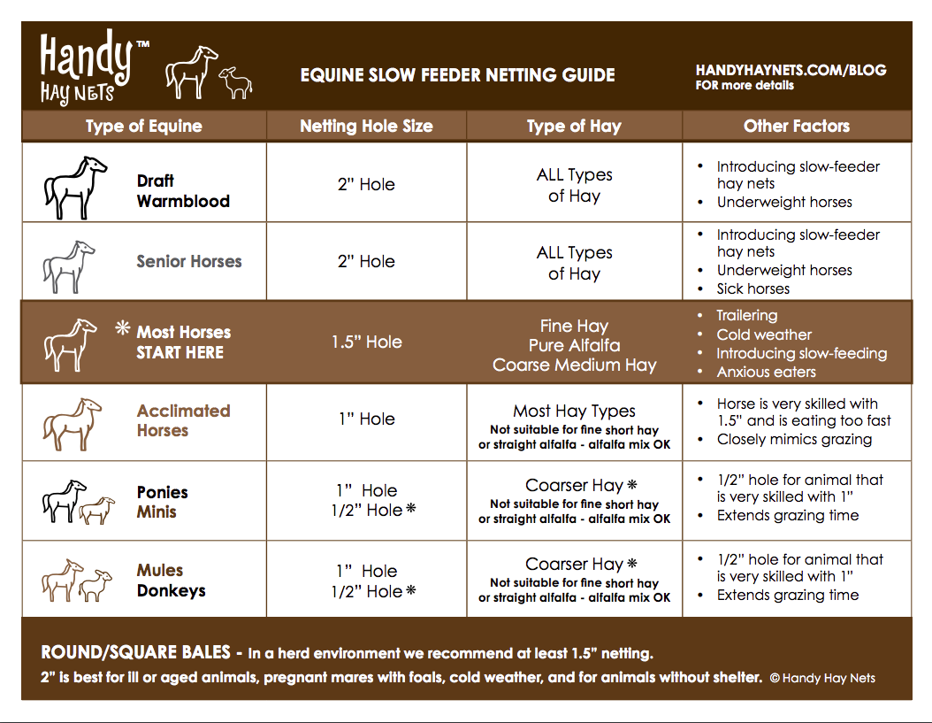 Handy Hay Nets Equine slow feeder netting guide.png