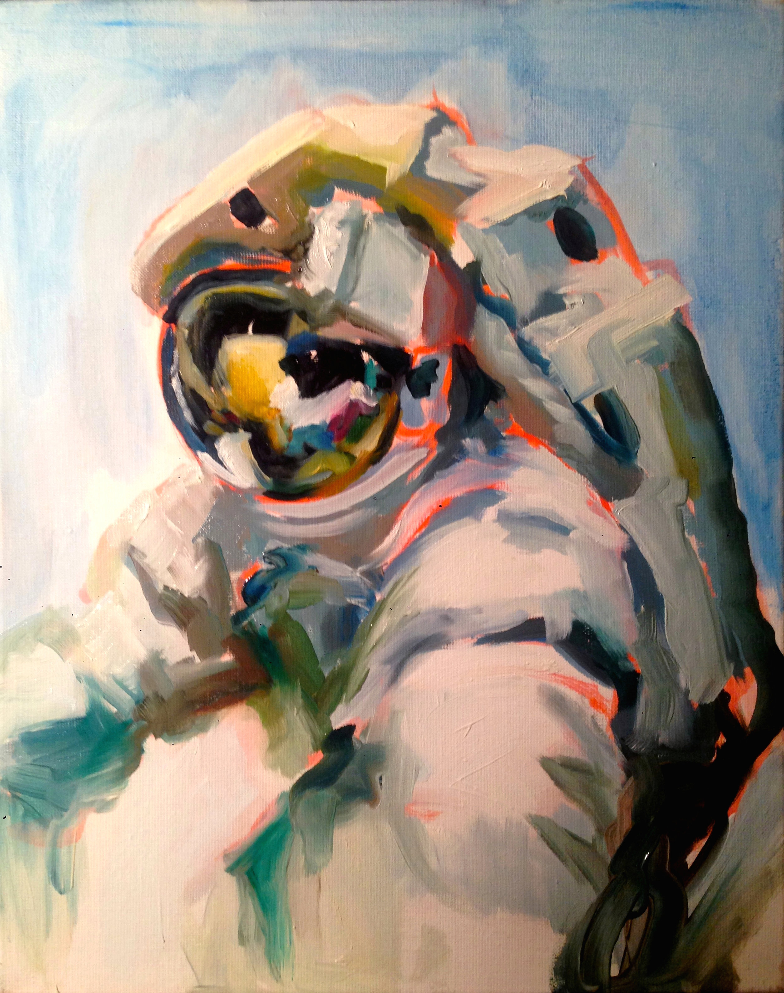  The lonely astronaut    40.6x50.8cm (16x20”) oil on linen  