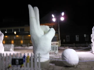 Breck snow sculptures- two years age photo- The Giant