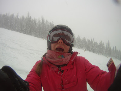 selfies all day el sqat on a powder day in Sun Valley last Dec.