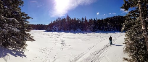 (PIC on the top of Sterling, standing on the frozen pond)
