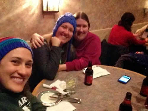 (Enjoying some local brews at the grill)