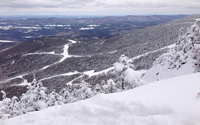 view from the hike to Castlerock- Sugarbush 3/13