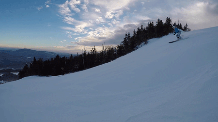 slaydies shred ( @mollyrae27 & ski journalist Heather Burke @familyskitrips )