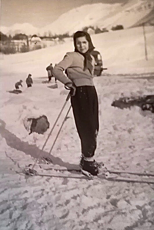  Jackie’s great aunt in the Alps at Villard de Lans in 1952! (She sent these photos!!!) 