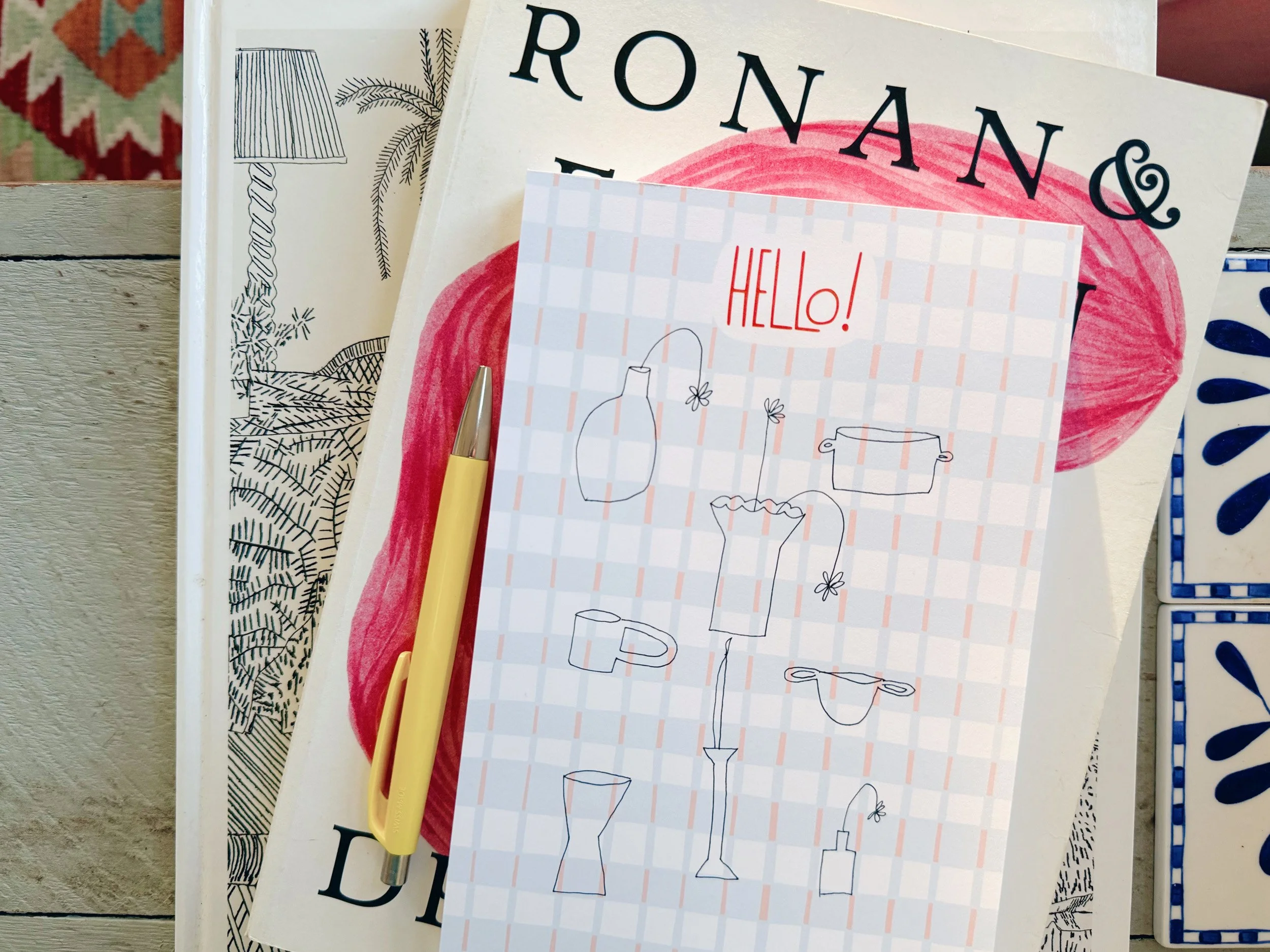 Notepad with Hello! design