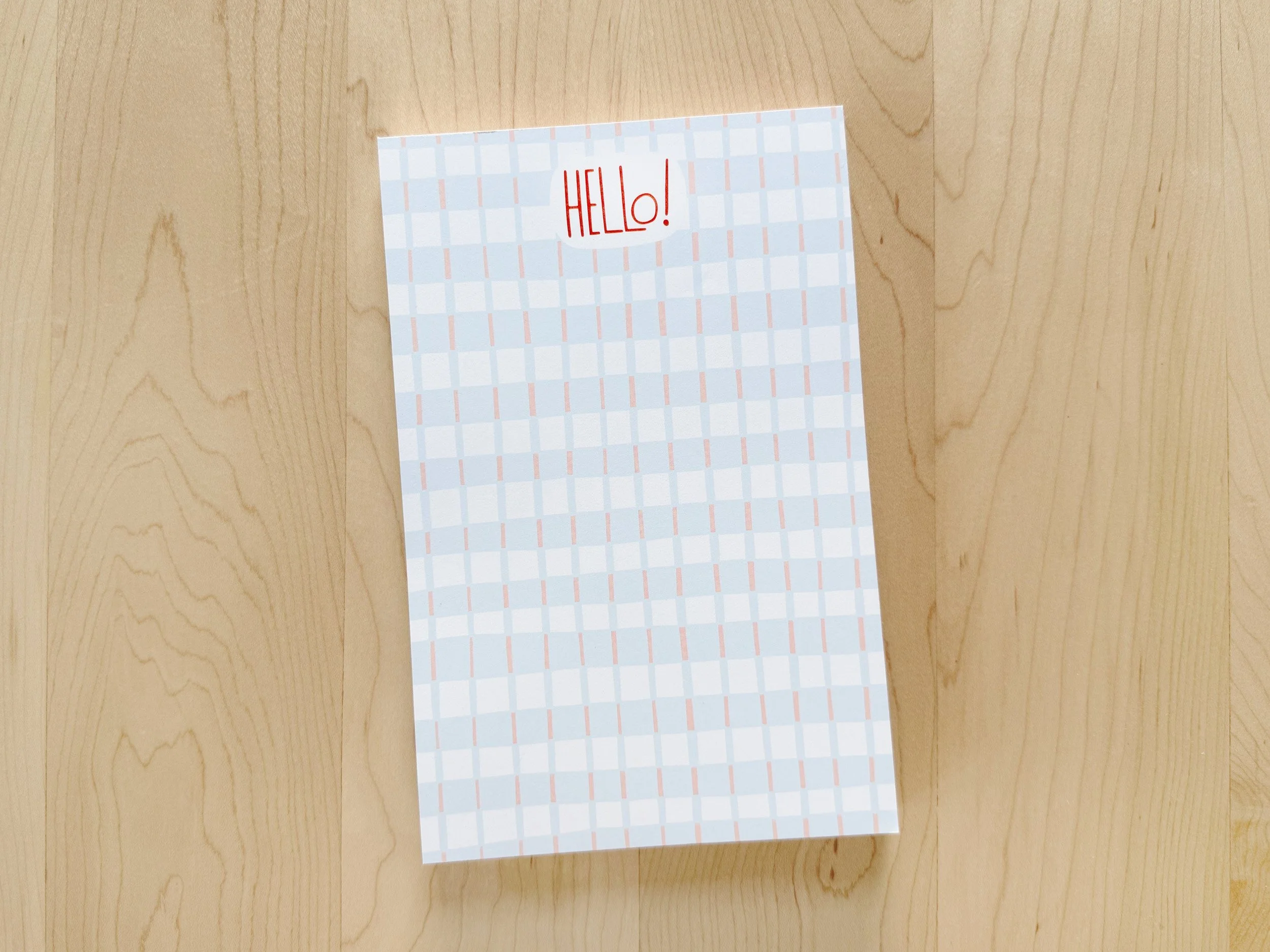 Notepad with Hello! design