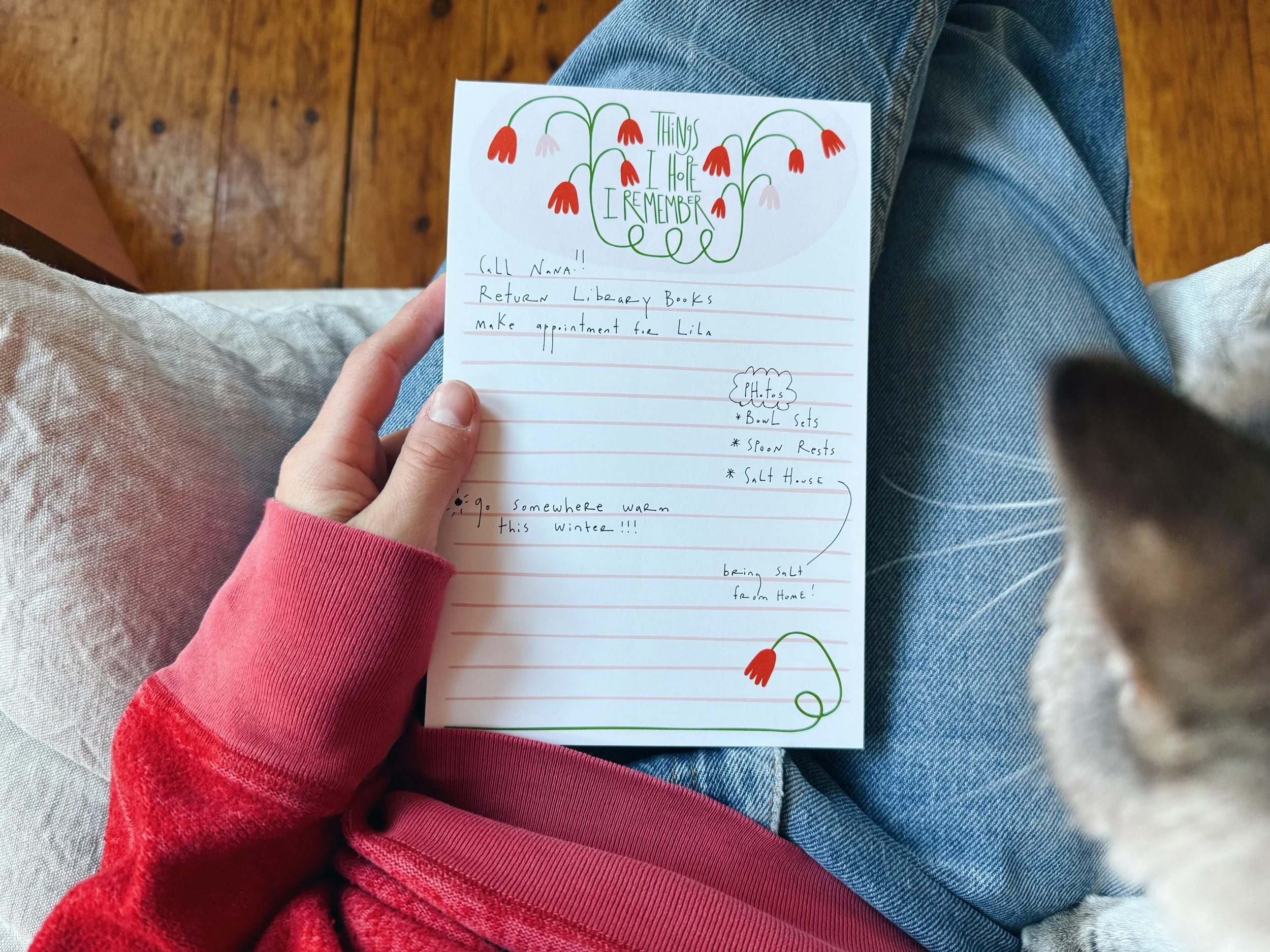 Notepad with floral design