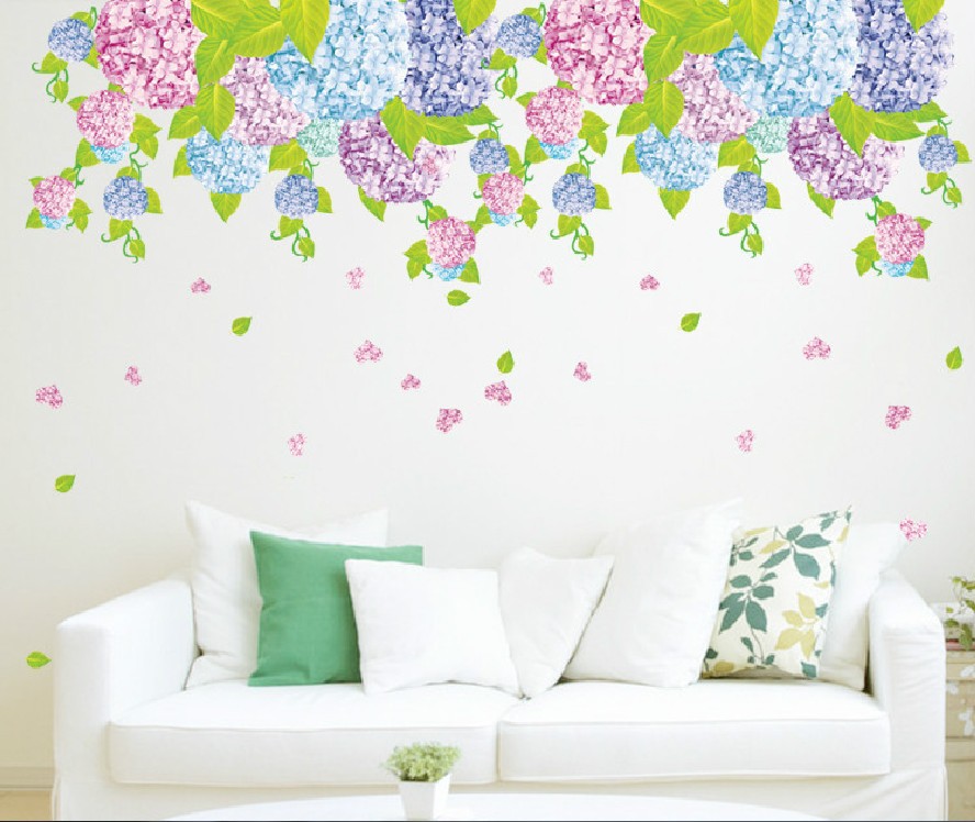 free-shipping-one-piece-multicolor-hydrangea-flower-wall-sticker-for-DIY-house-decor-50-70-cm.jpg