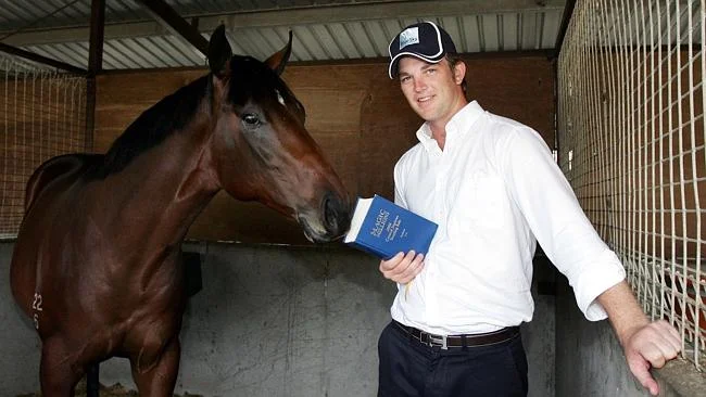 Blue Sky Thoroughbred’s Julian Blaxland at the Magic Millions sales. Source: News Limited