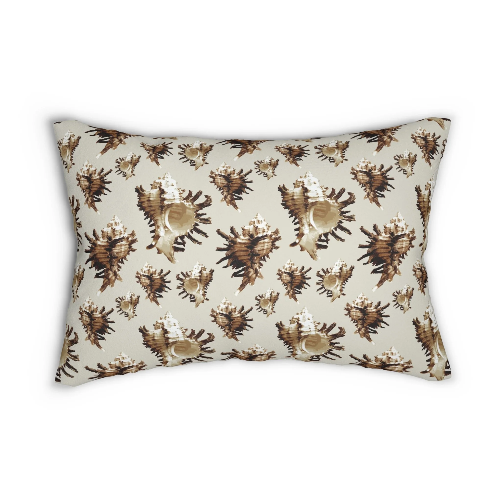 Spiky Conches (on Light Grayish Yellow) - Lumbar Pillow Front.png