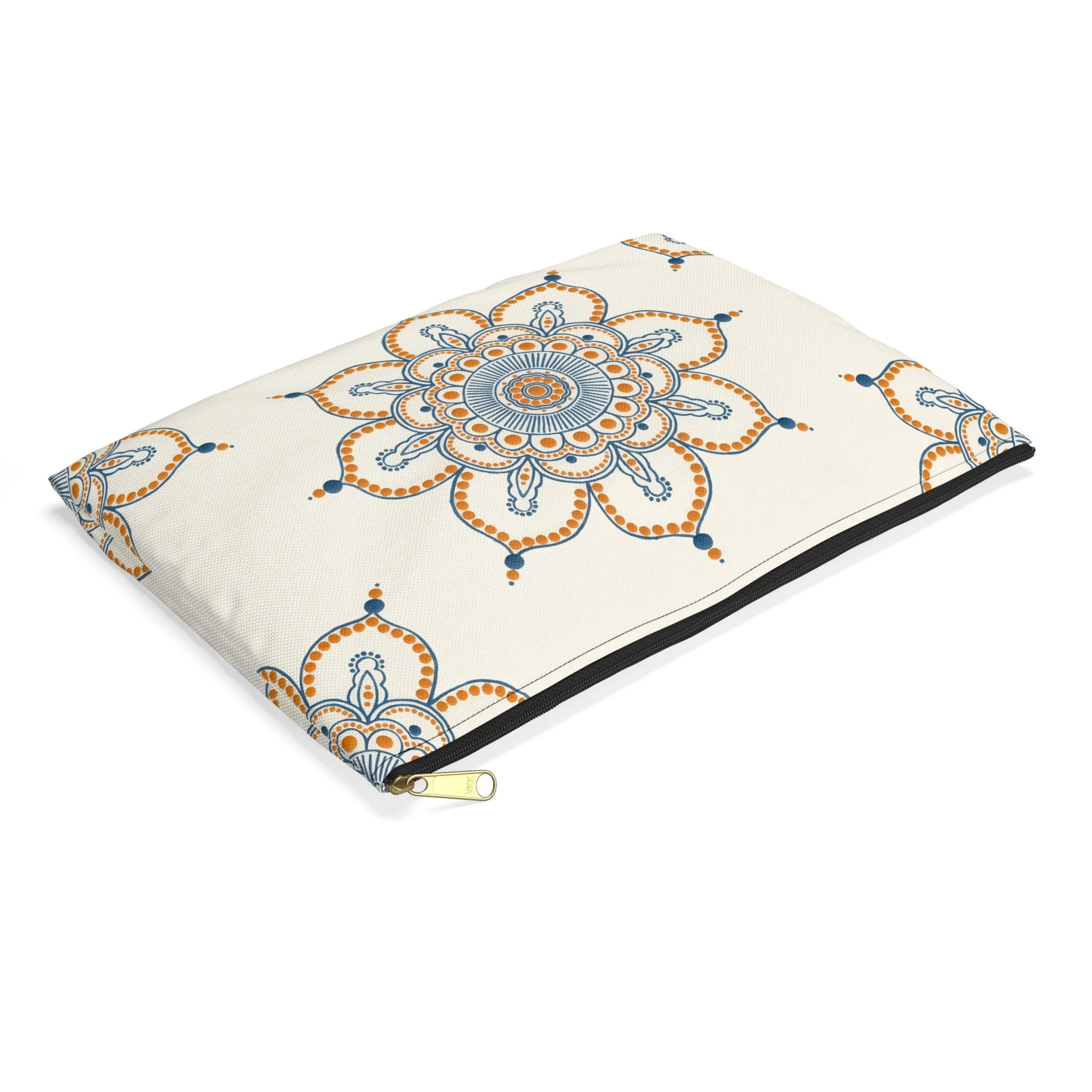 Orange Mandala by Erin Witters - Carry-All Pouch Large Side.png