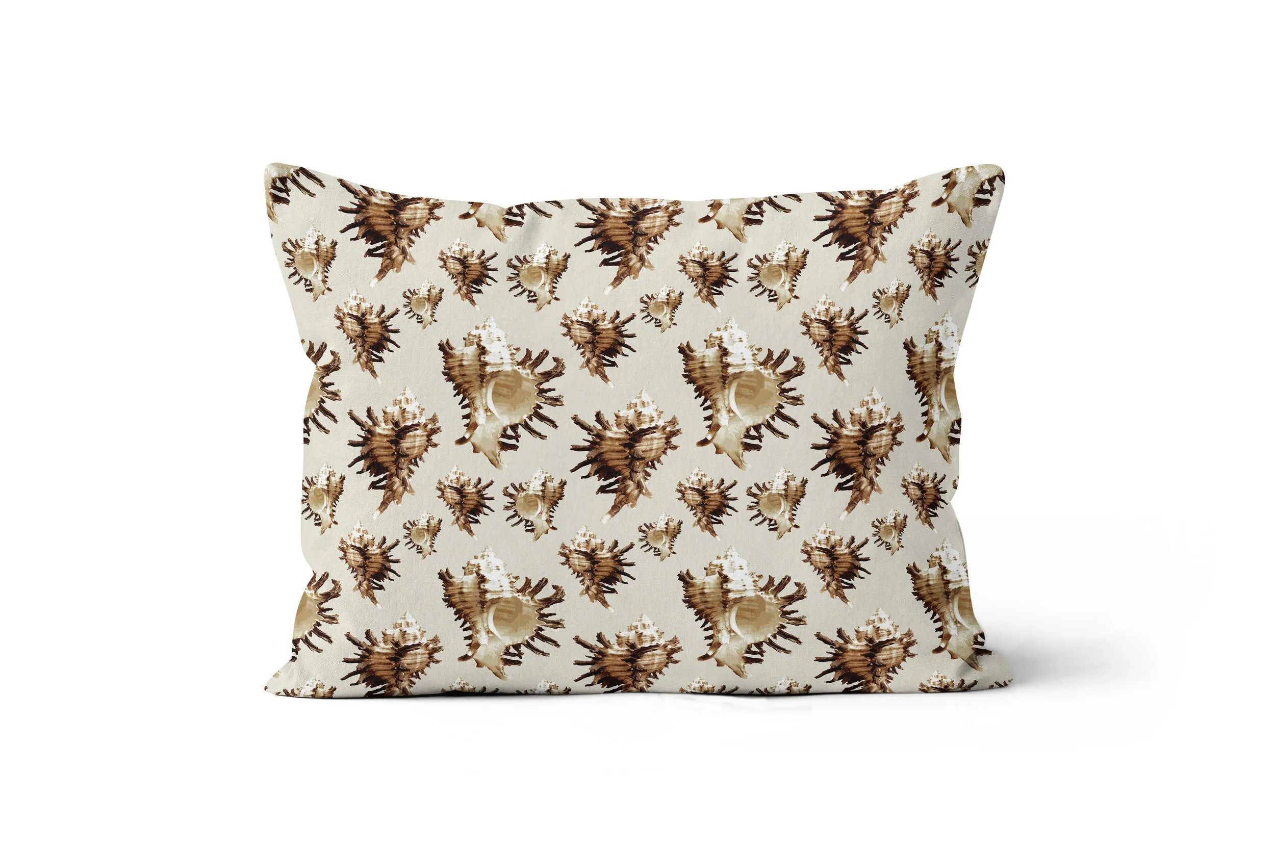 Spiky Conches (on Light Grayish Yellow) - Boudoir Pillow