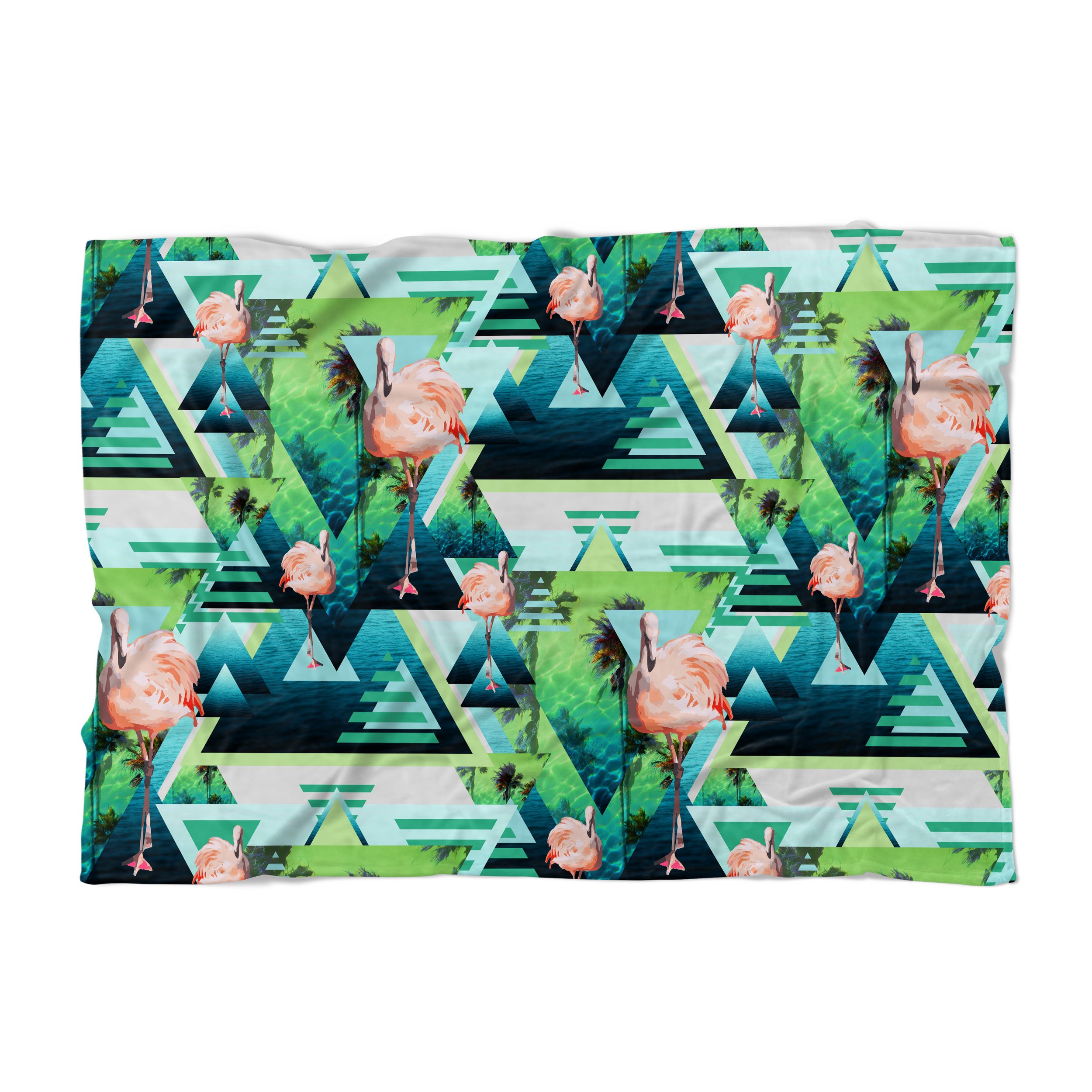 Bahia Flamingos - Fleece Blanket