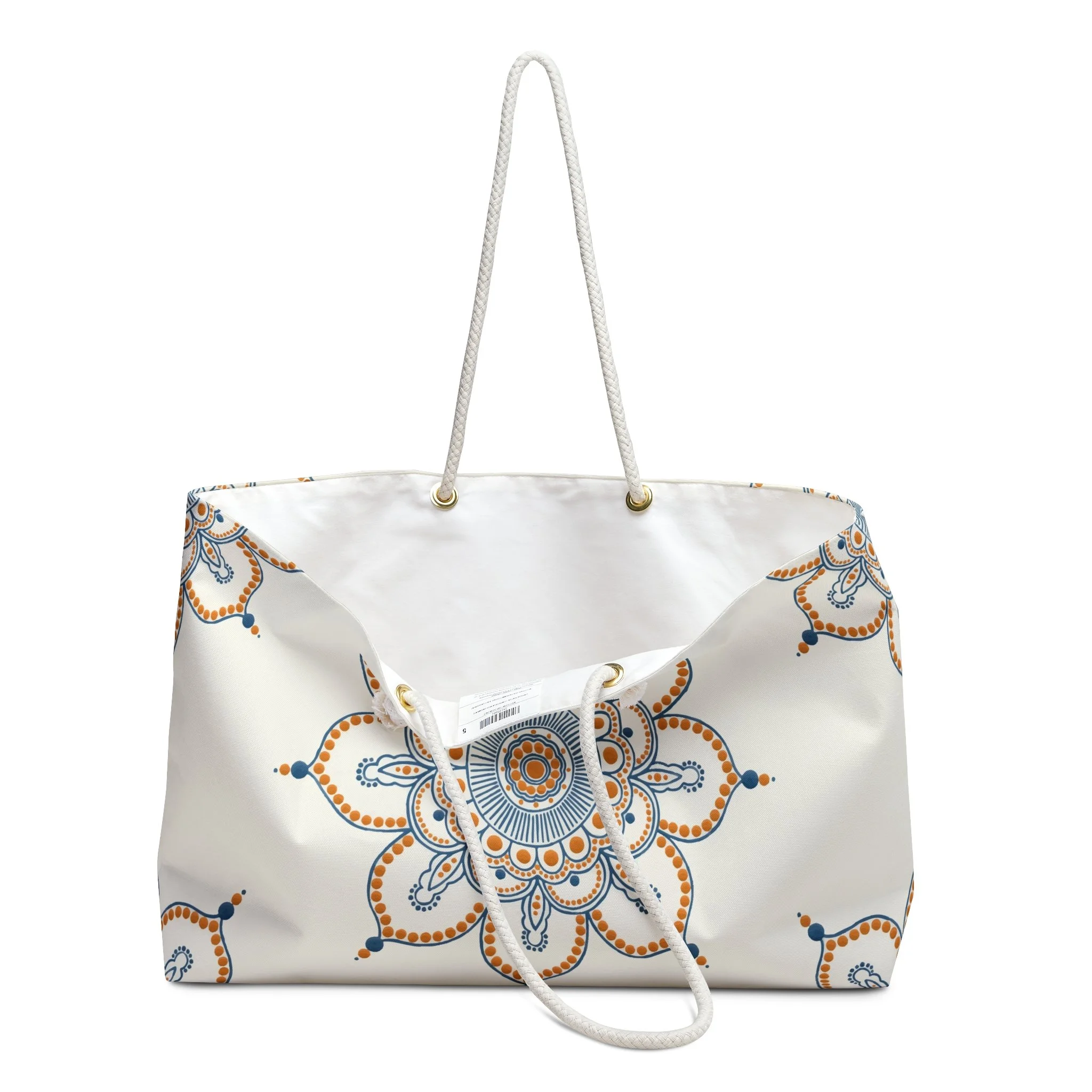 Orange Mandala by Erin Witters - Weekender Rope Tote Open.png
