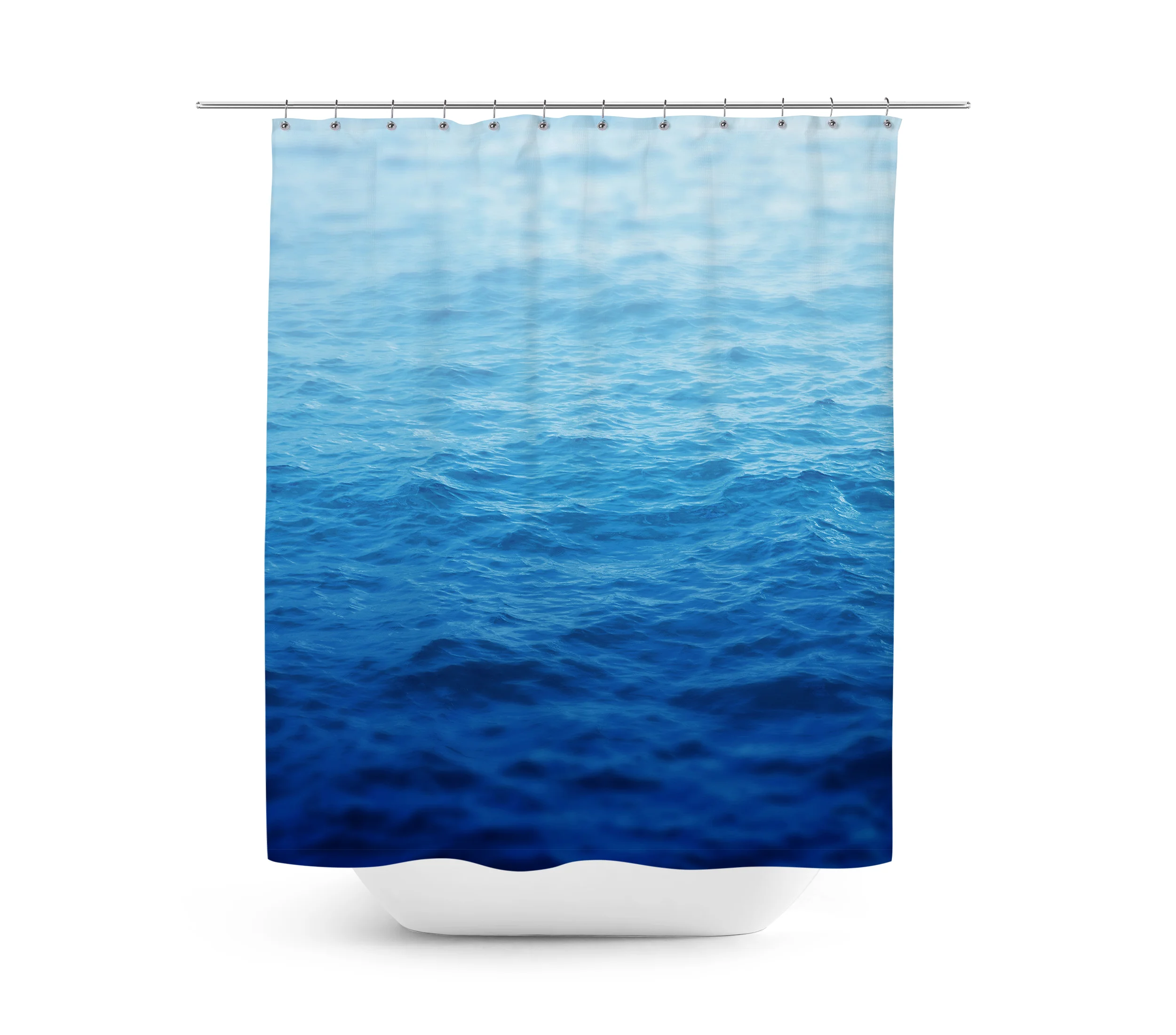 Caribbean Waters Shower Curtain — Beach Surf Decor by Nature City Co.