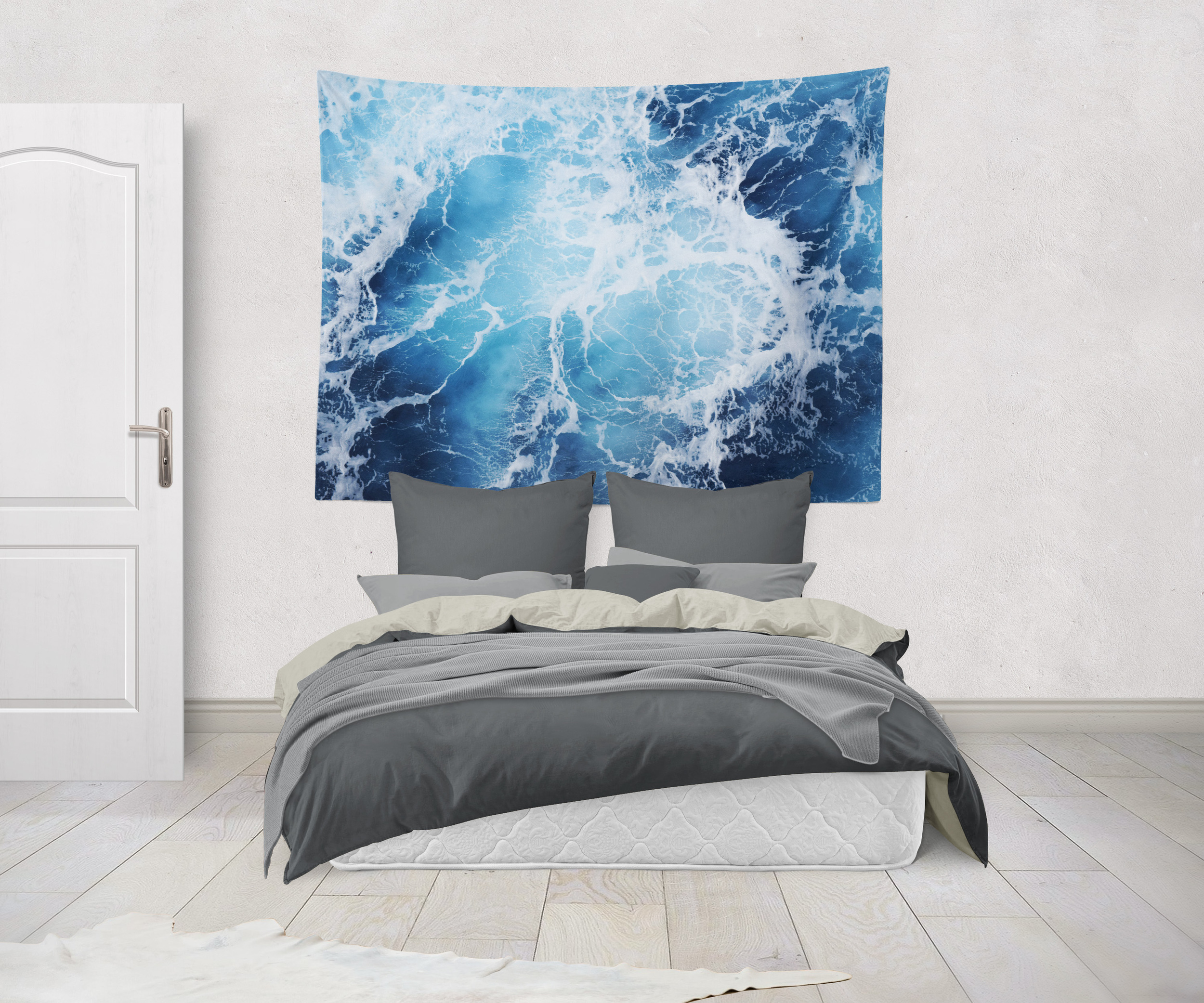 Blue Ocean Surf - Wall Tapestry