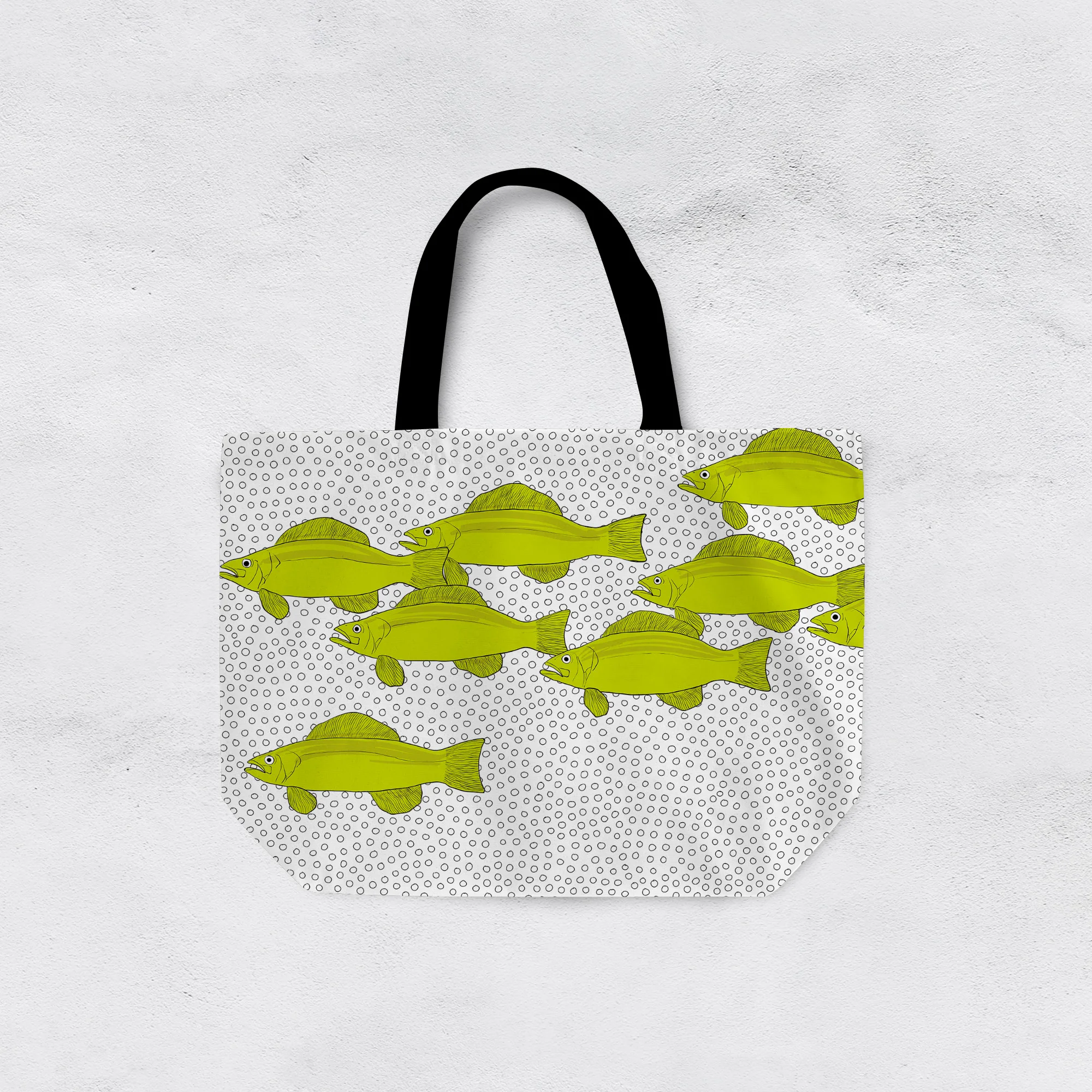 Green Fish and Bubbles by Elisabeth Maurland - Weekender Tote
