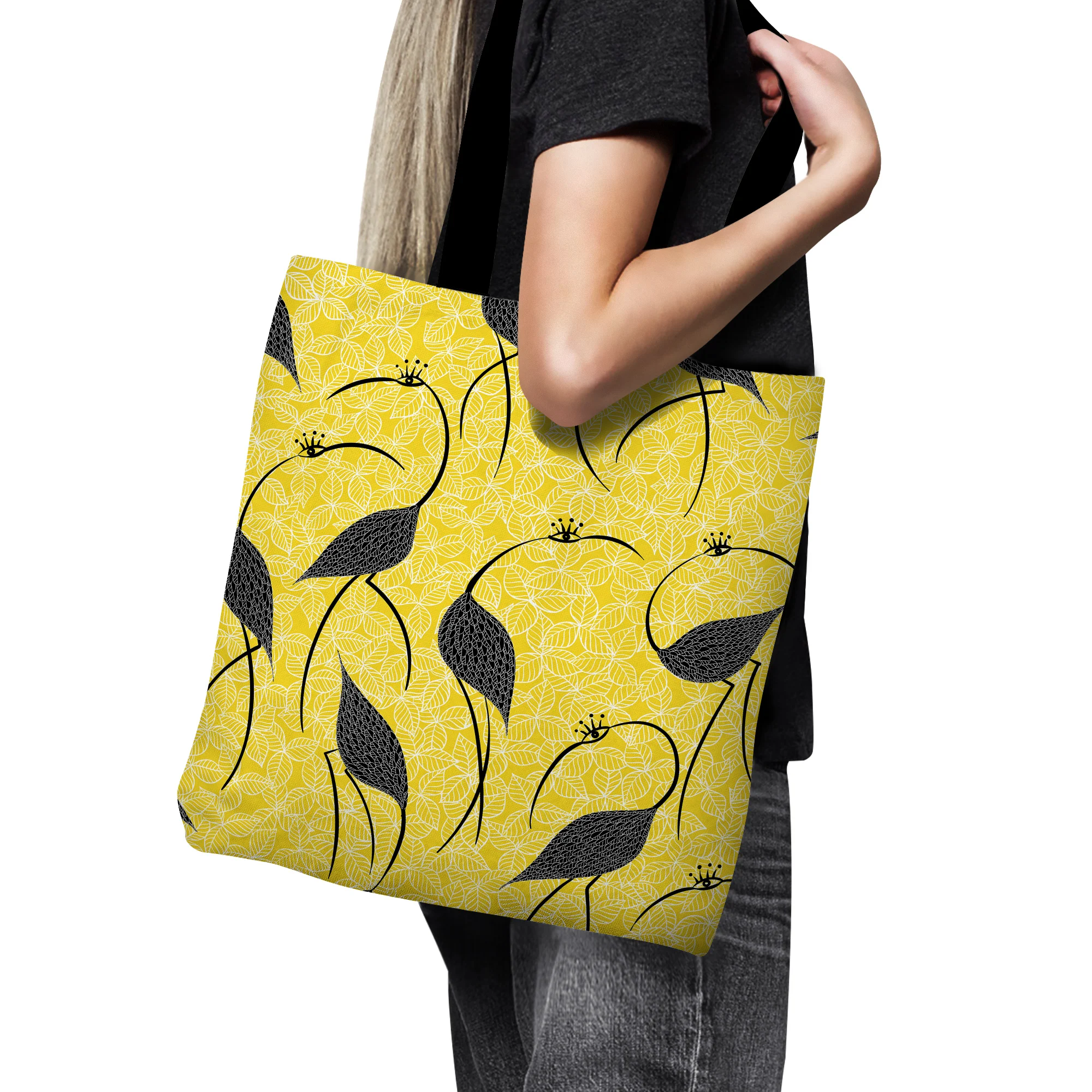 Feathered Birds and Leaves by Elisabeth Maurland - Tote Bag