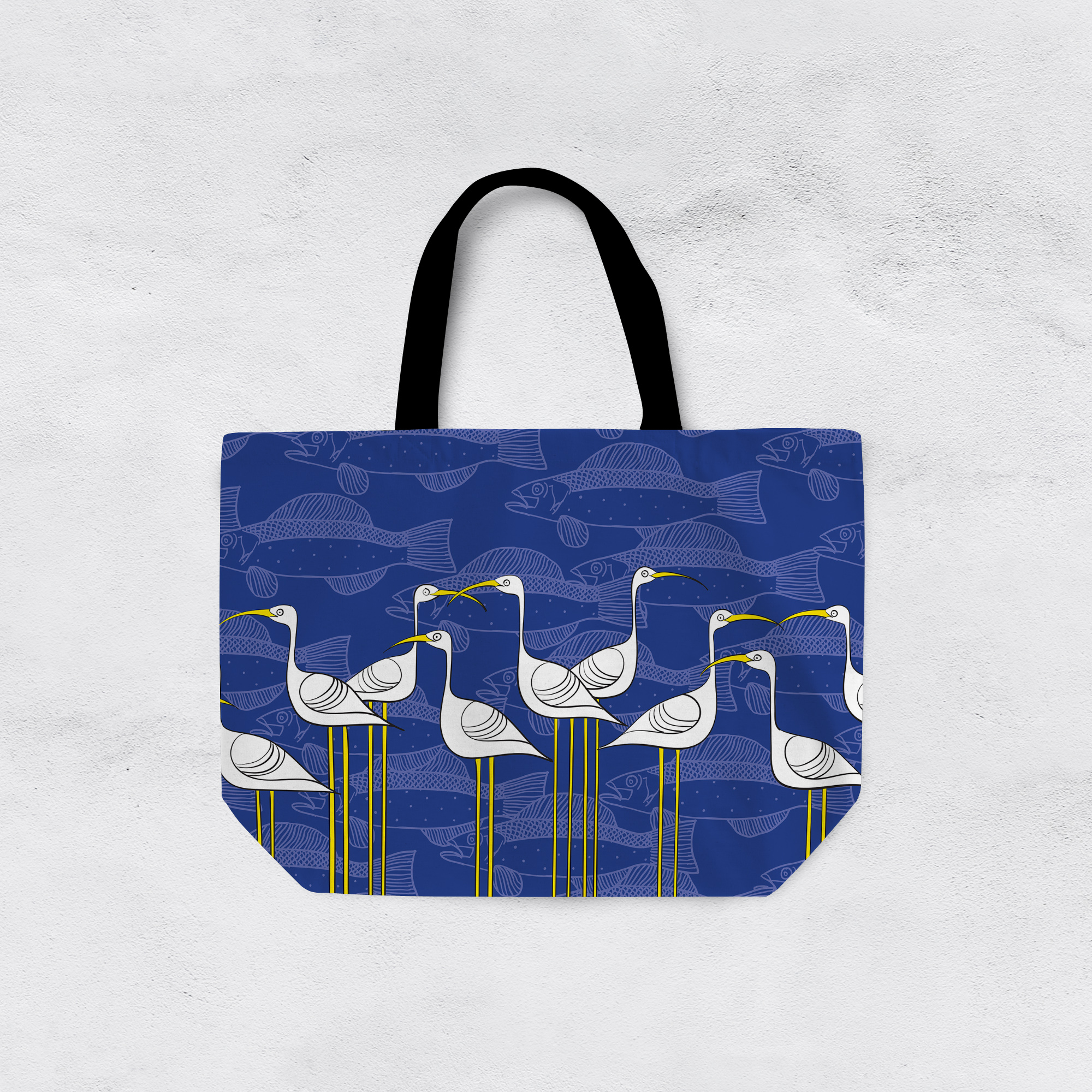 Ibis and Fish by Elisabeth Maurland - Weekender Tote