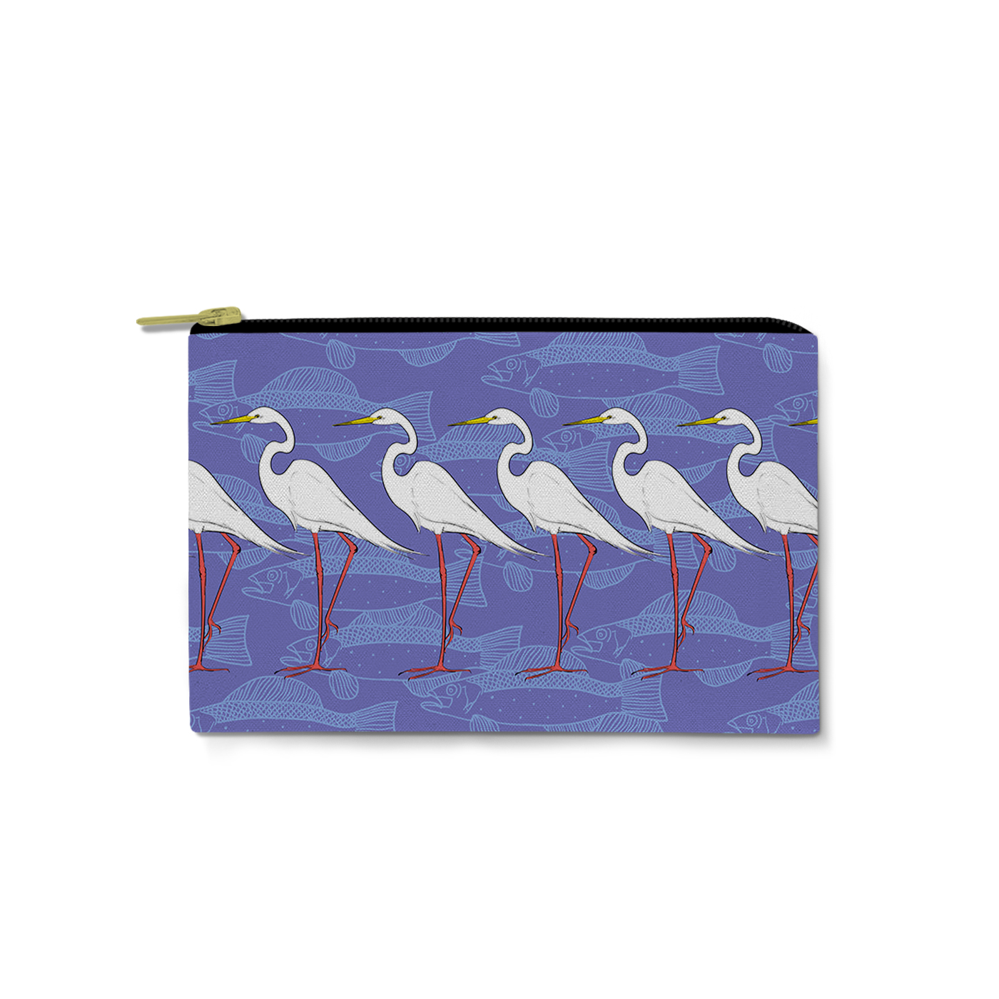 Egrets and Fish by Elisabeth Maurland - Carry-All Pouch