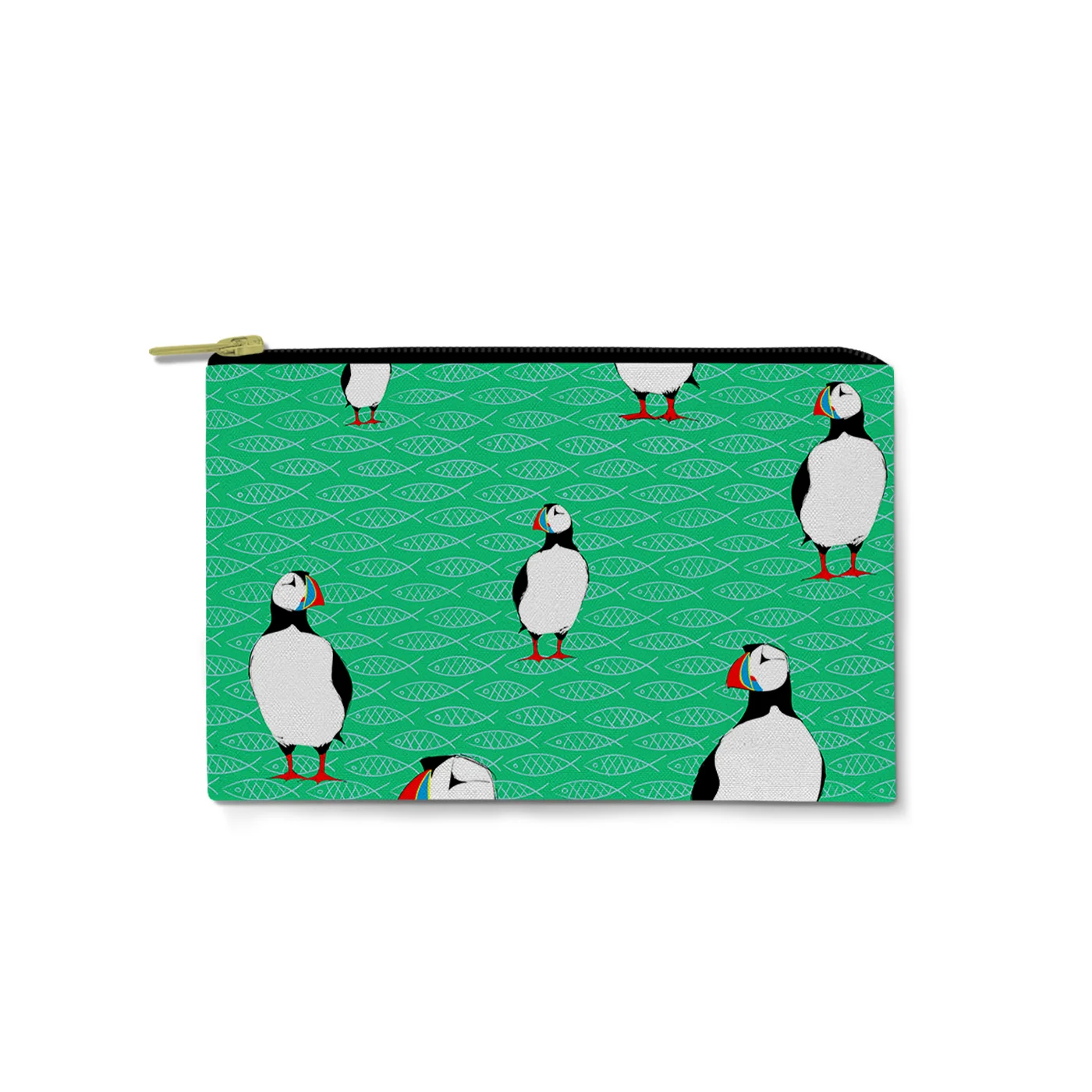 Puffins and Fish by Elisabeth Maurland - Carry-All Pouch