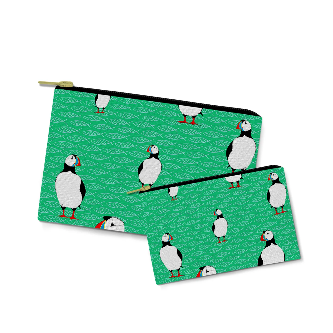 Puffins and Fish by Elisabeth Maurland - Carry-All Pouch