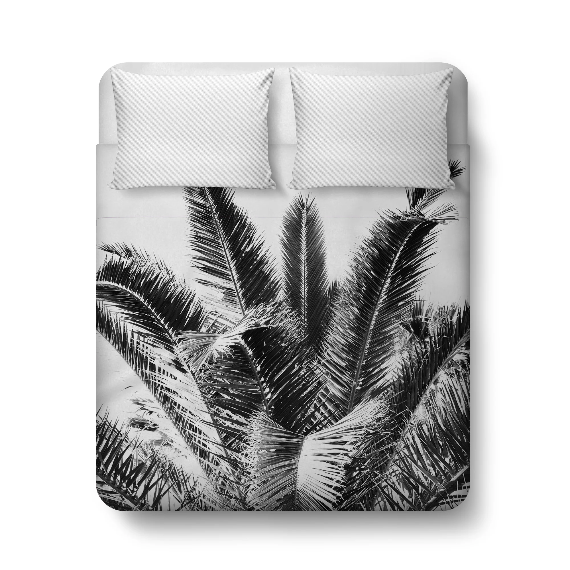 Black Summer Palms - Duvet Cover